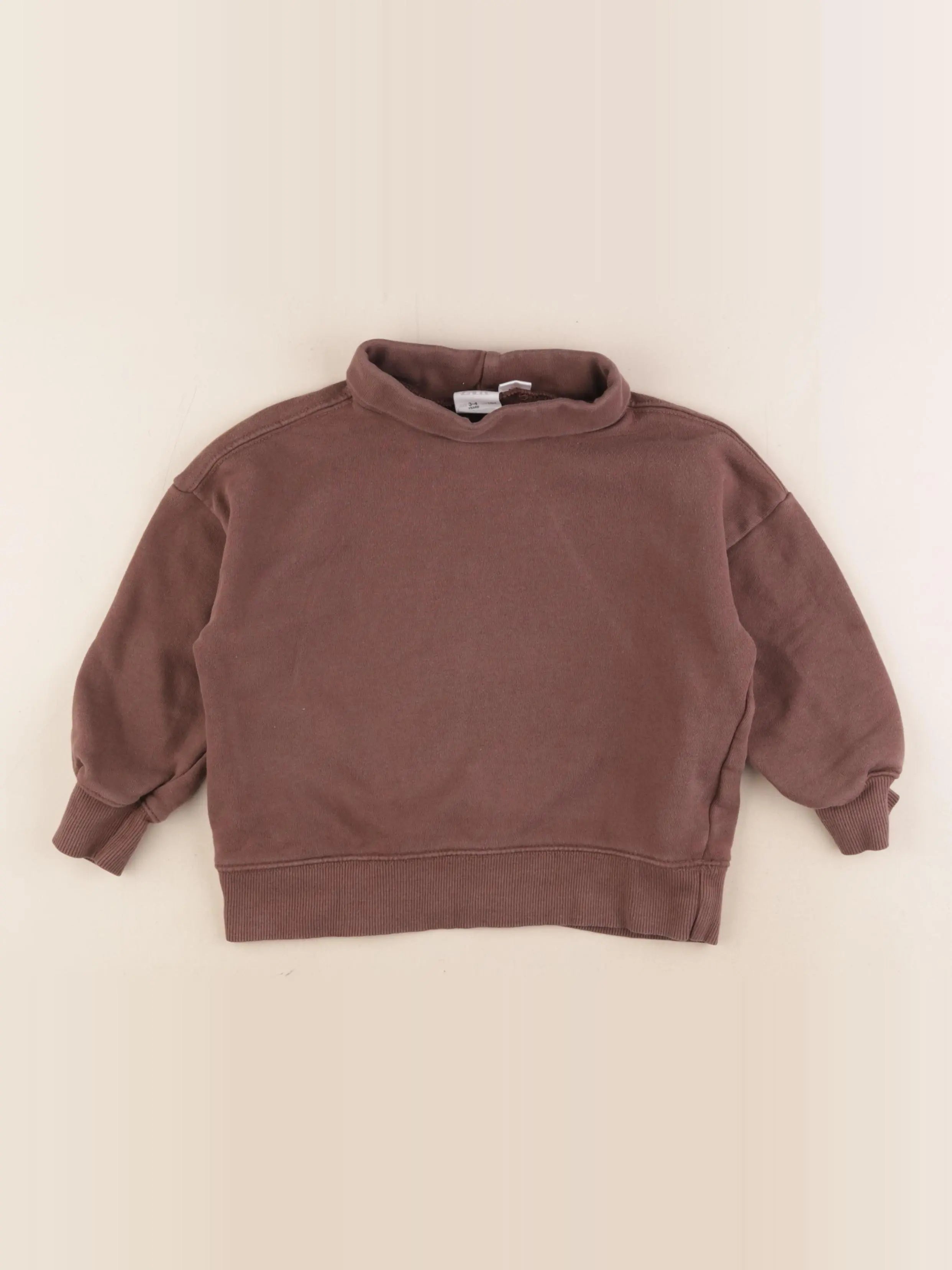 Zara - sweat marron - 3/4 ans