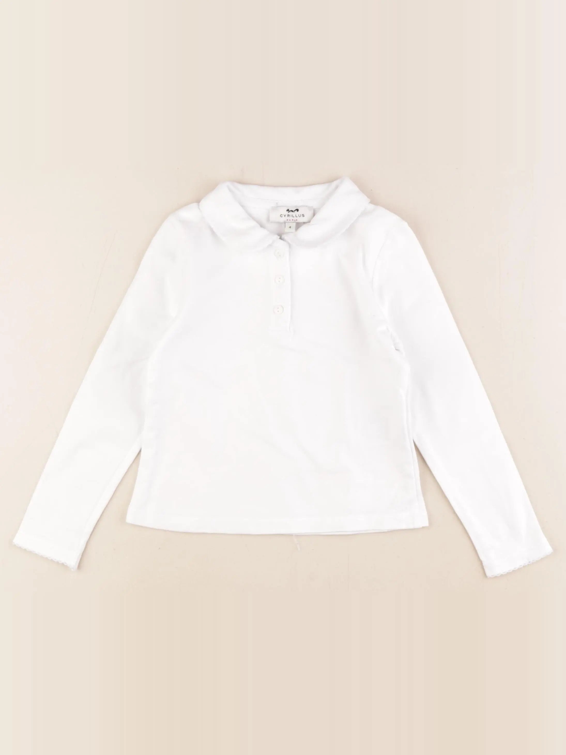 Cyrillus - polo blanc - 4 ans