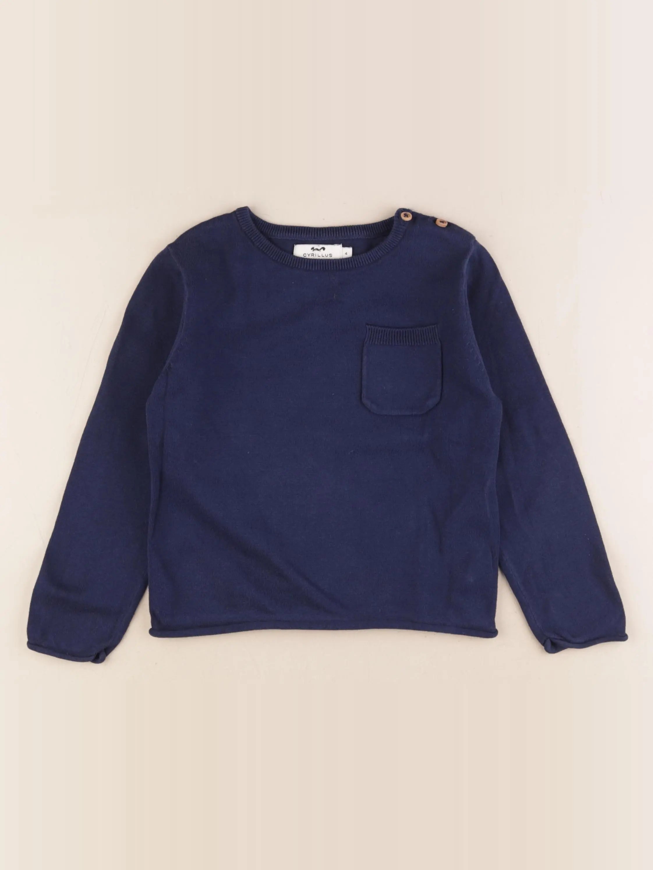 Cyrillus - pull bleu - 4 ans