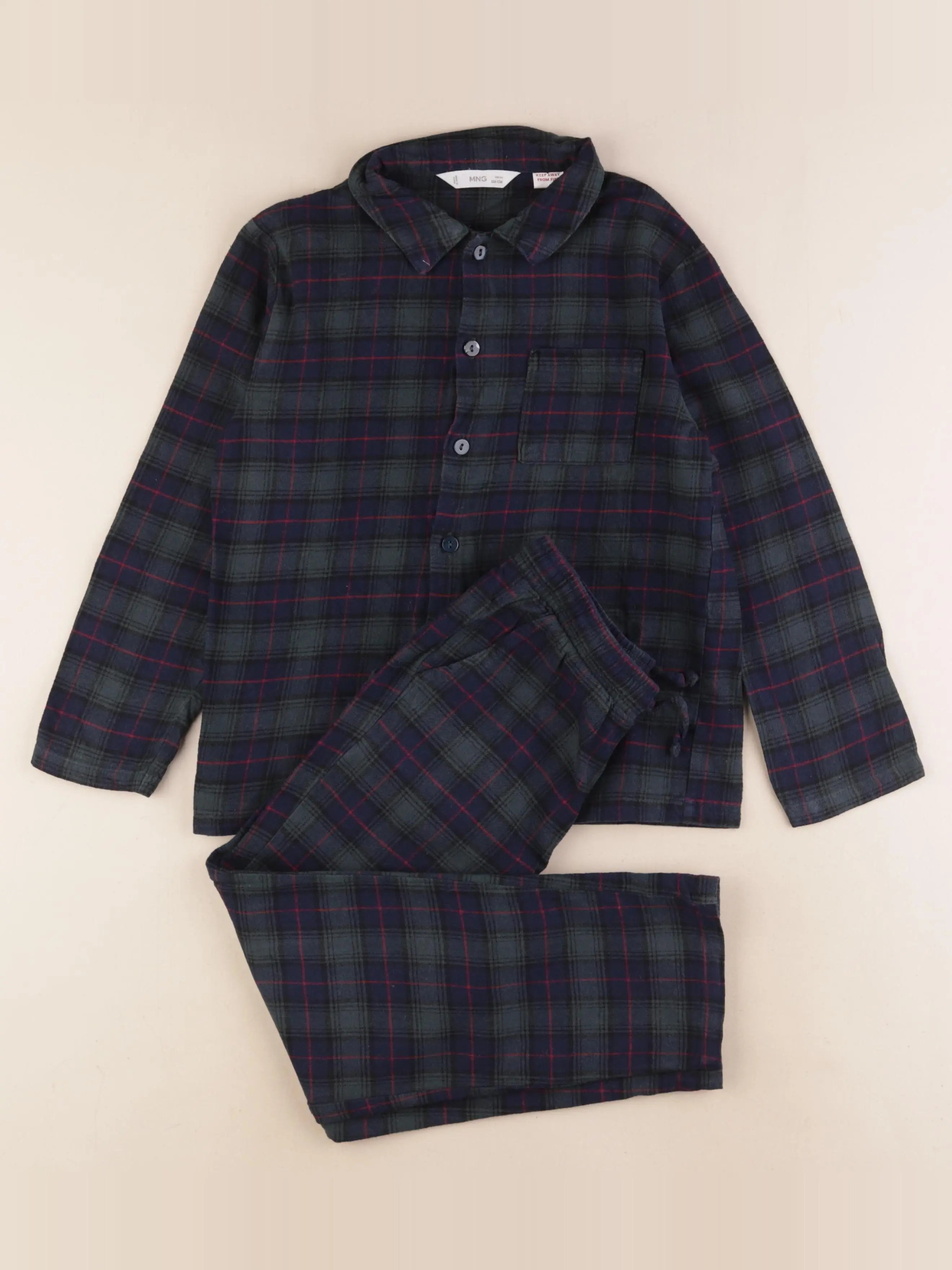 Mango - pyjama coton vert - 5 ans