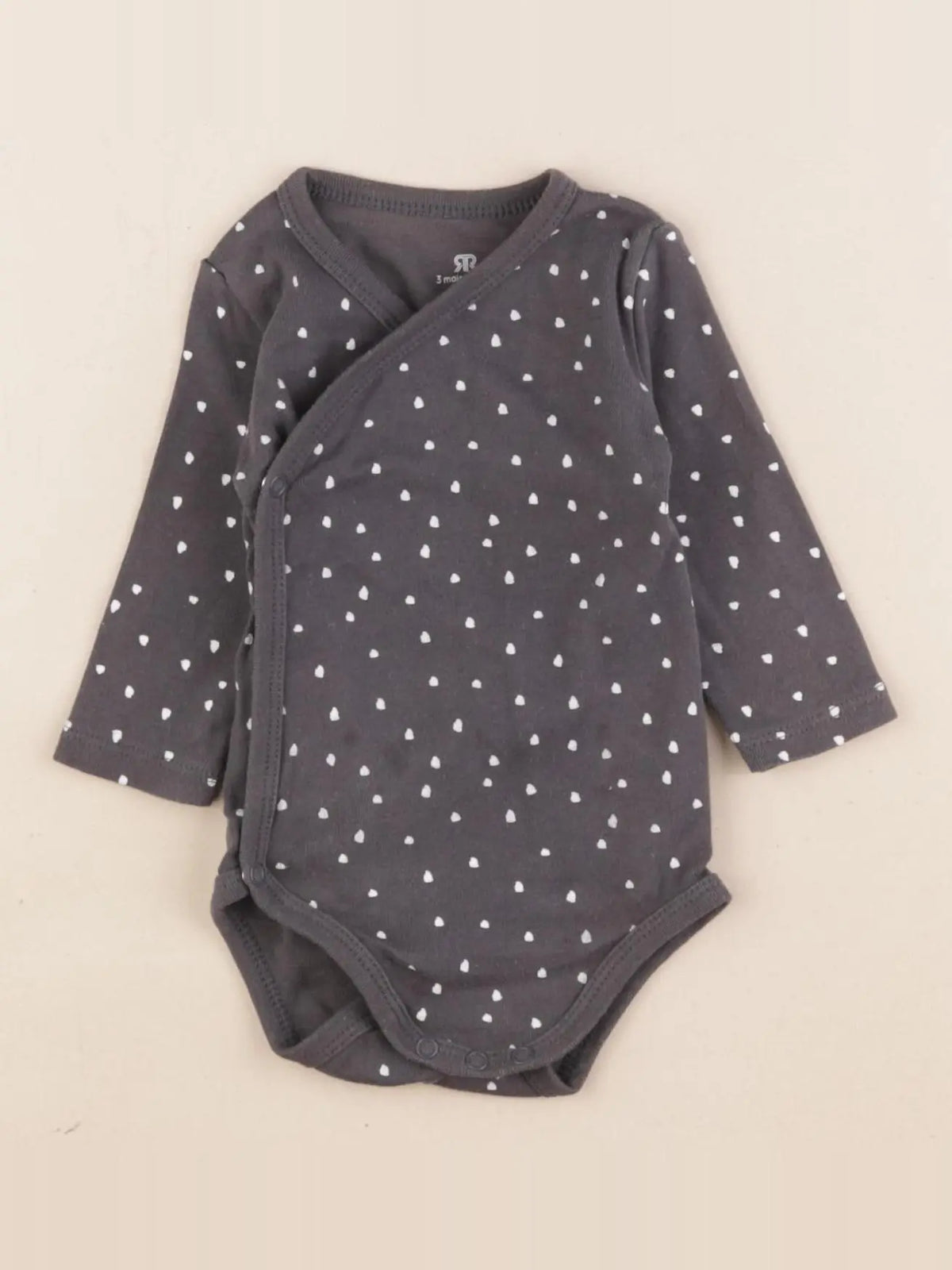 La Redoute - body gris - 3 mois