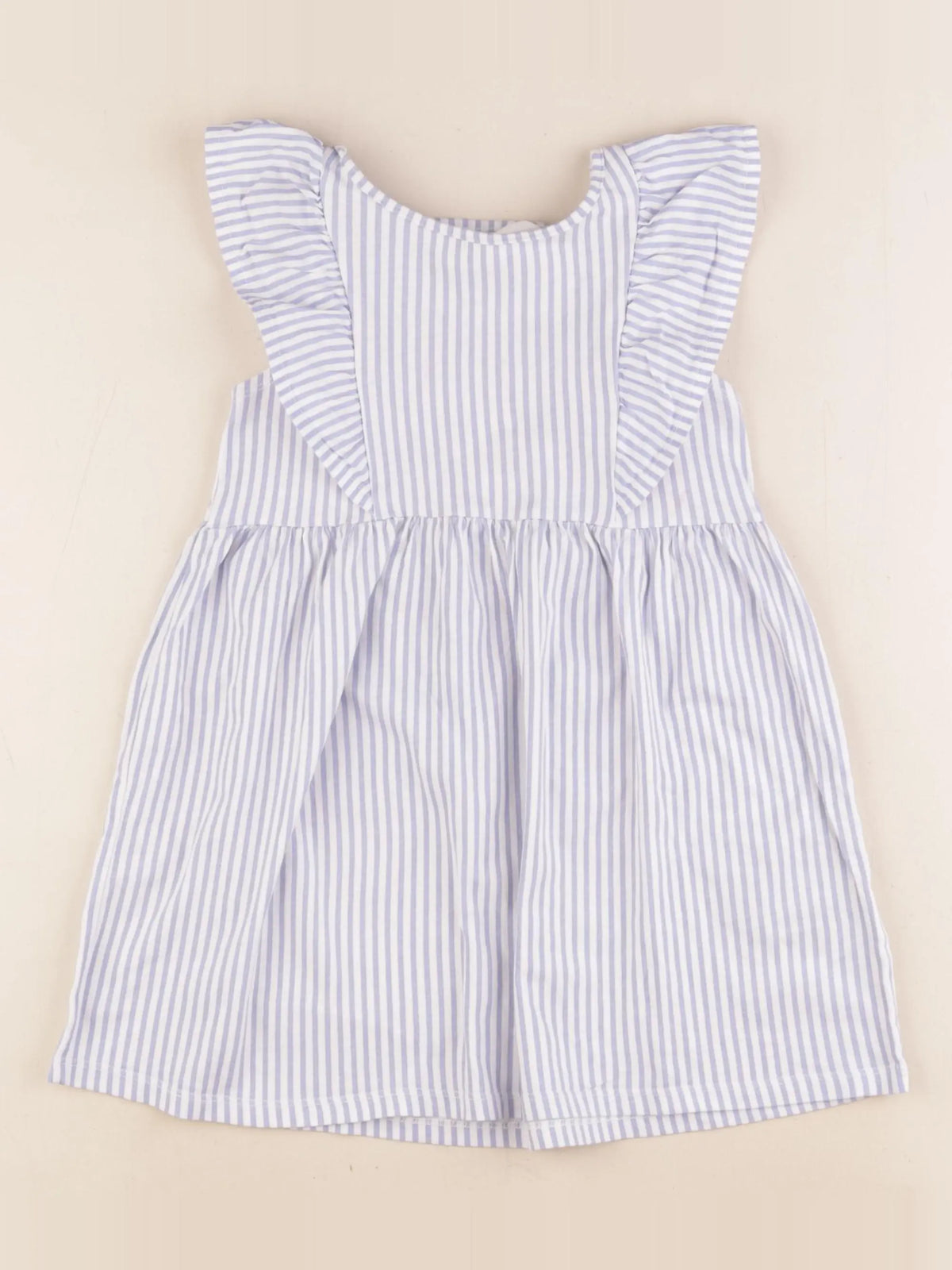 H&M - robe blanc, bleu - 2/4 ans