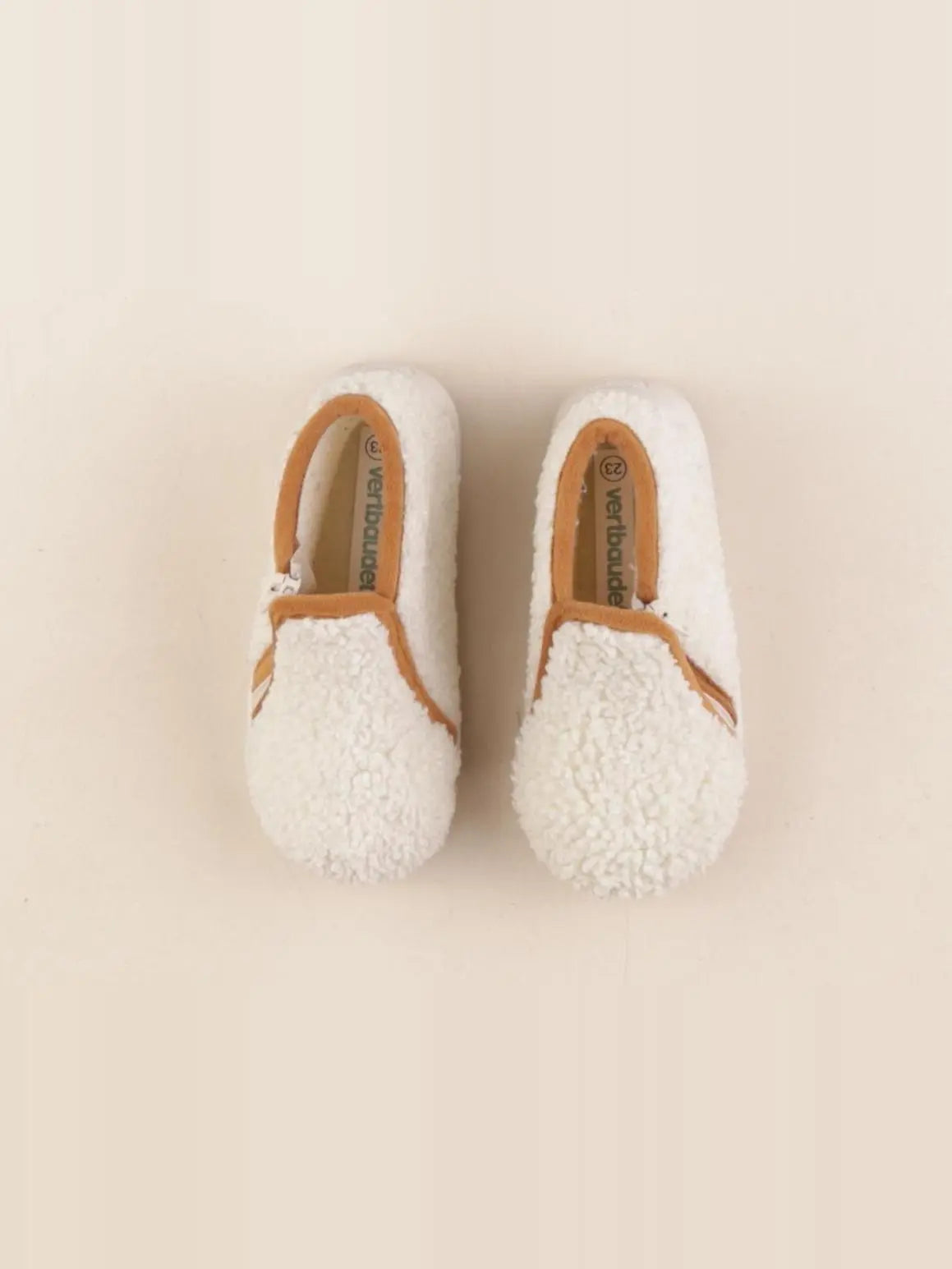 Vertbaudet - chaussons beige - pointure 23