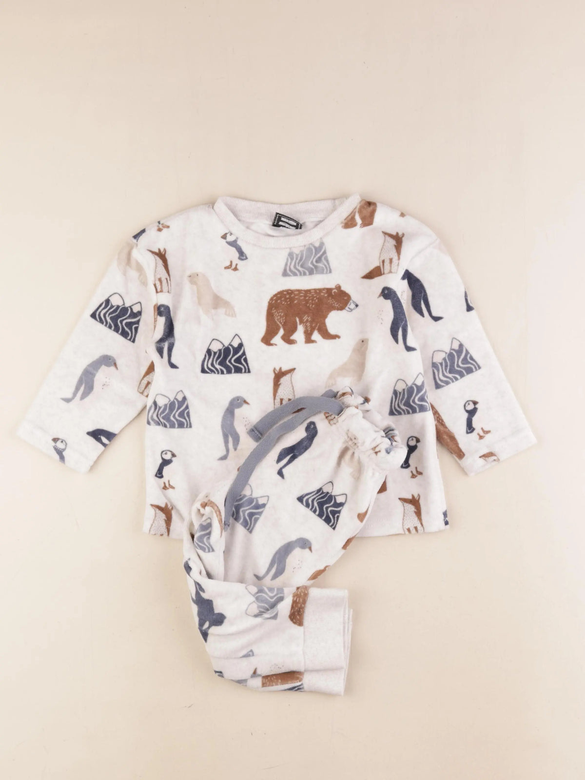 Tape à l'oeil - pyjama velours multicolore - 2 ans