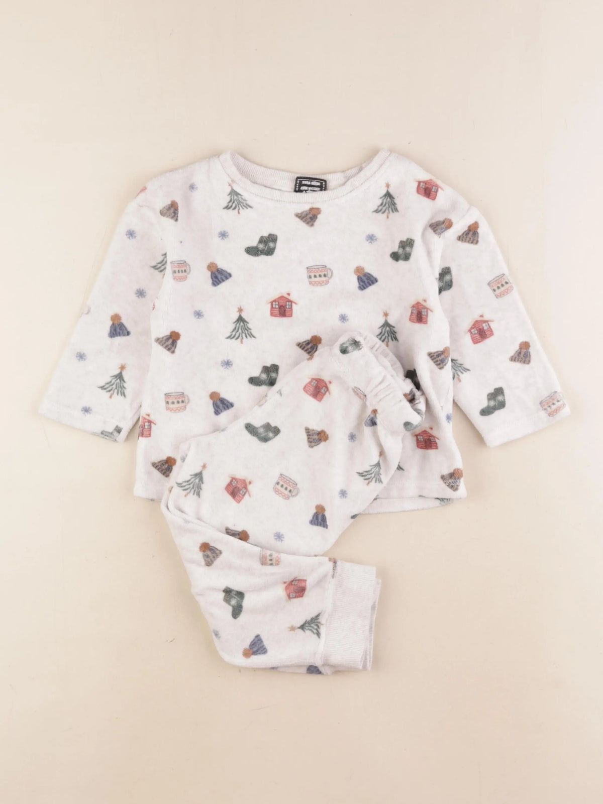Tape à l'oeil - pyjama velours multicolore - 2 ans
