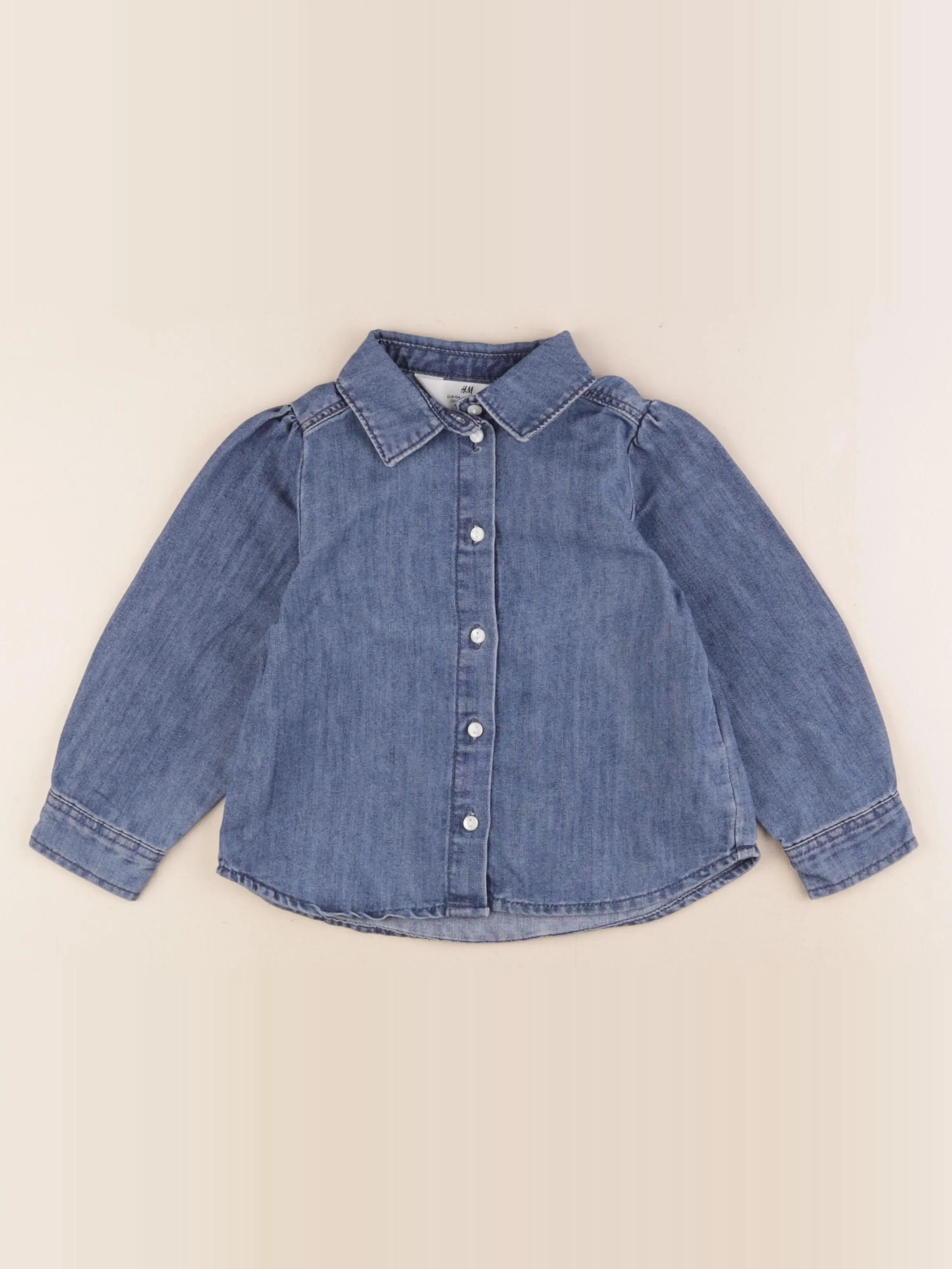 H&M - chemise bleu - 3/4 ans