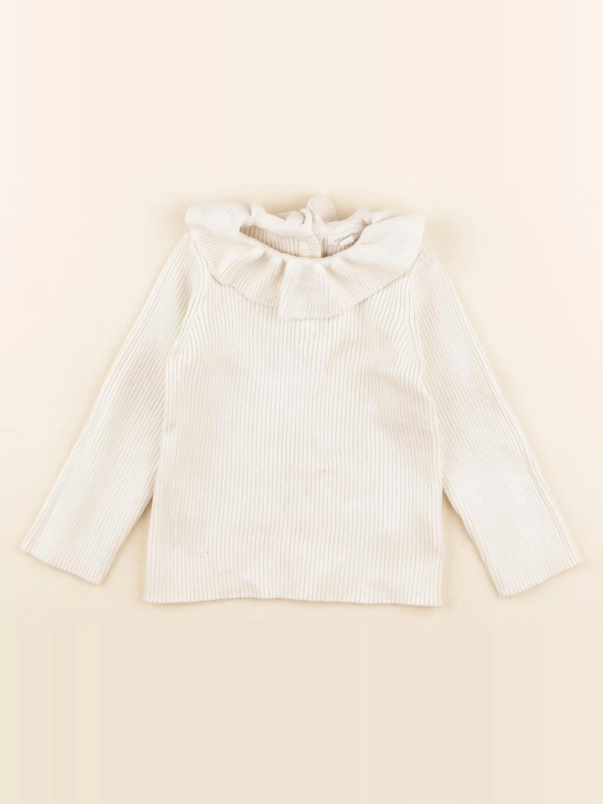 Vertbaudet - pull beige - 18 mois
