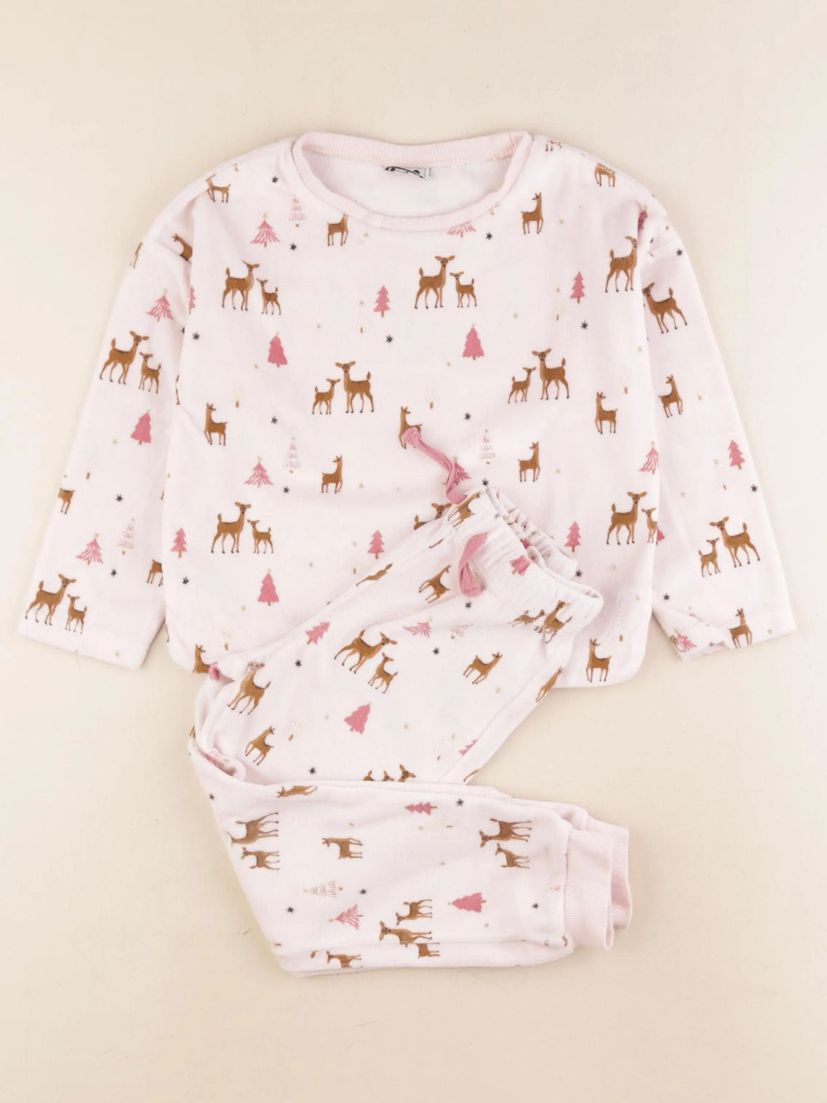 Tape à l'oeil - pyjama velours rose - 5 ans