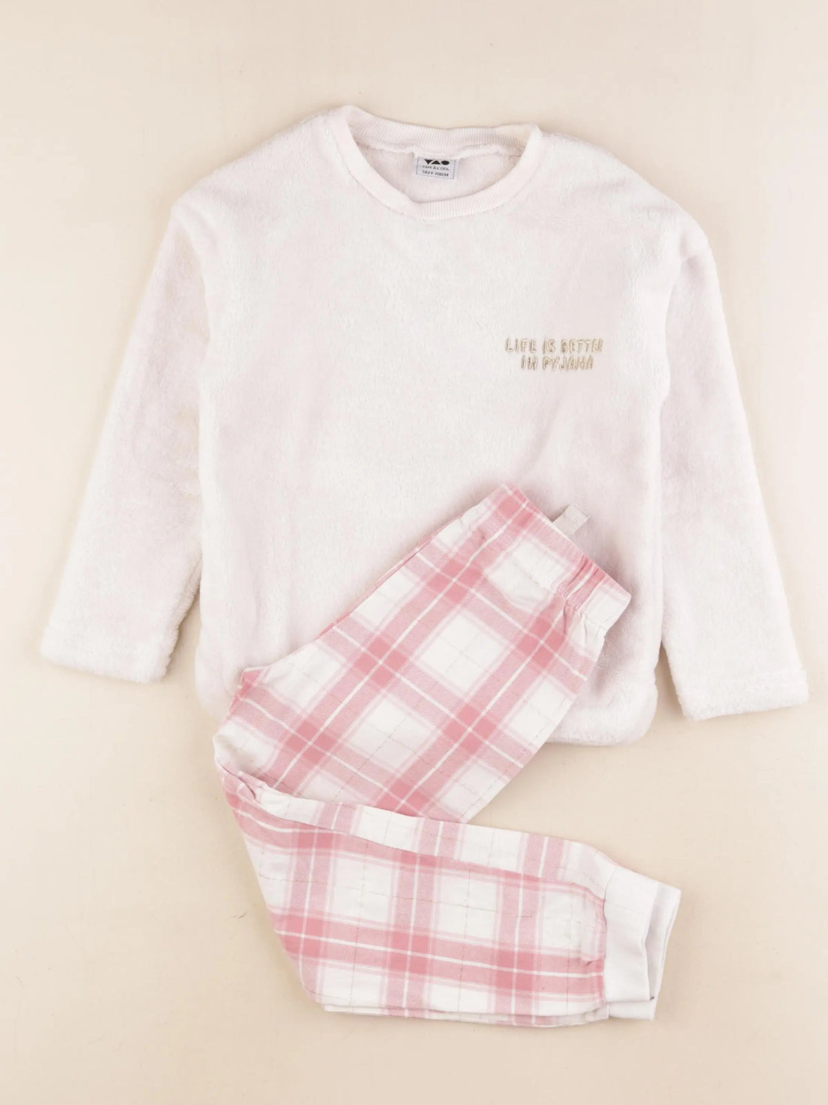 Tape à l'oeil - pyjama coton beige, rose - 5 ans