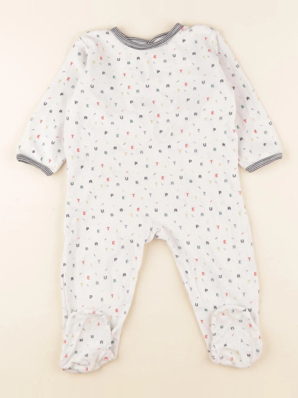 Petit Bateau - pyjama velours multicolore - 18 mois
