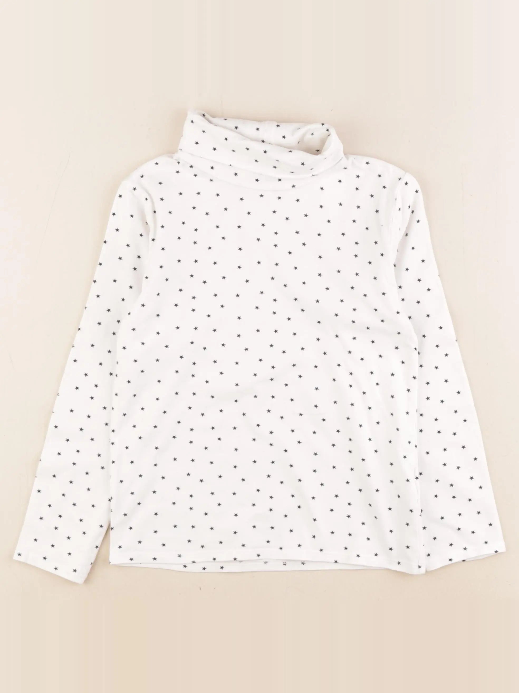 Vertbaudet - sous-pull blanc, bleu - 6 ans