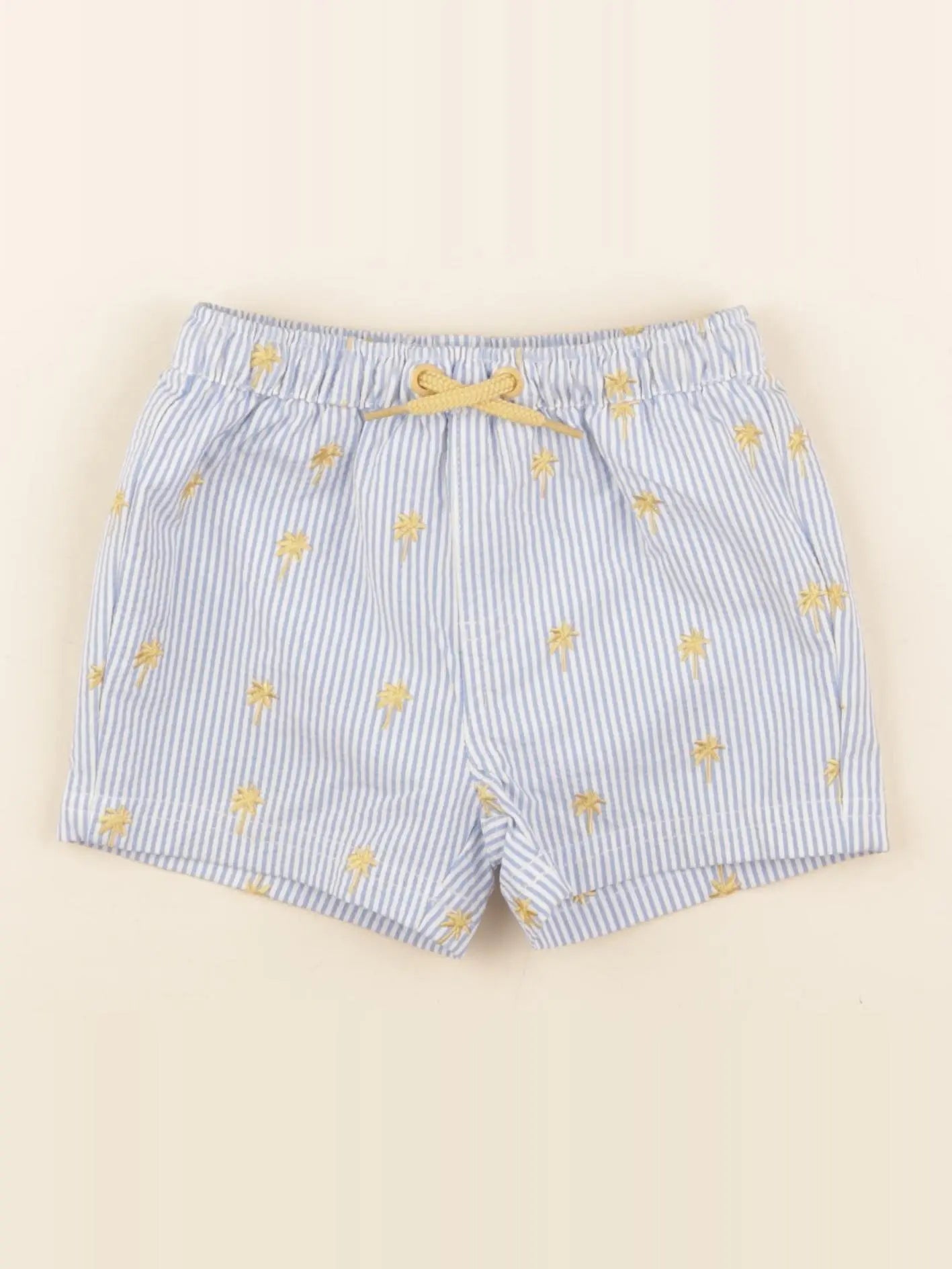 Vertbaudet - maillot de bain bleu, jaune - 12 mois