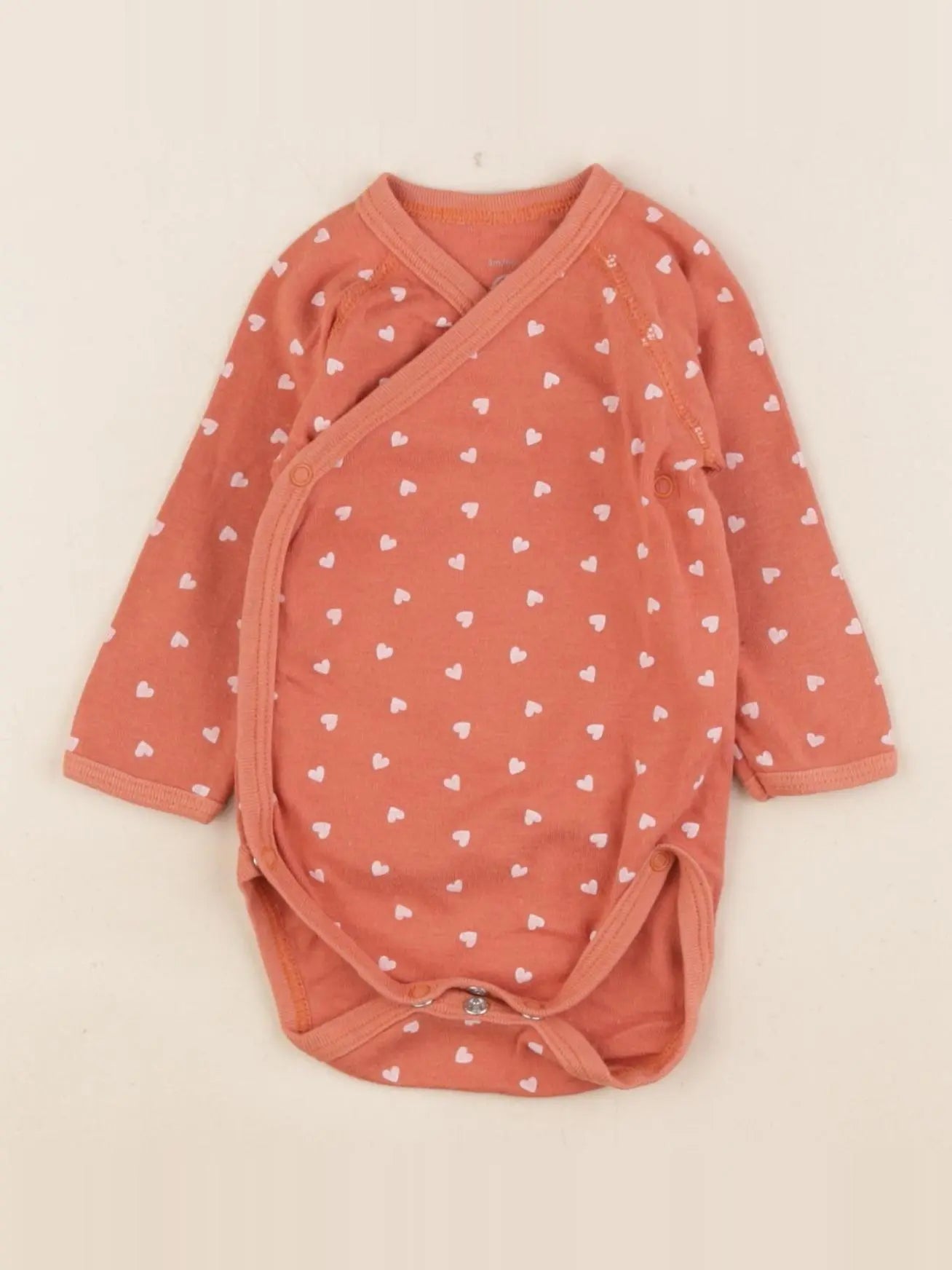 Petit Bateau - body orange - 3 mois