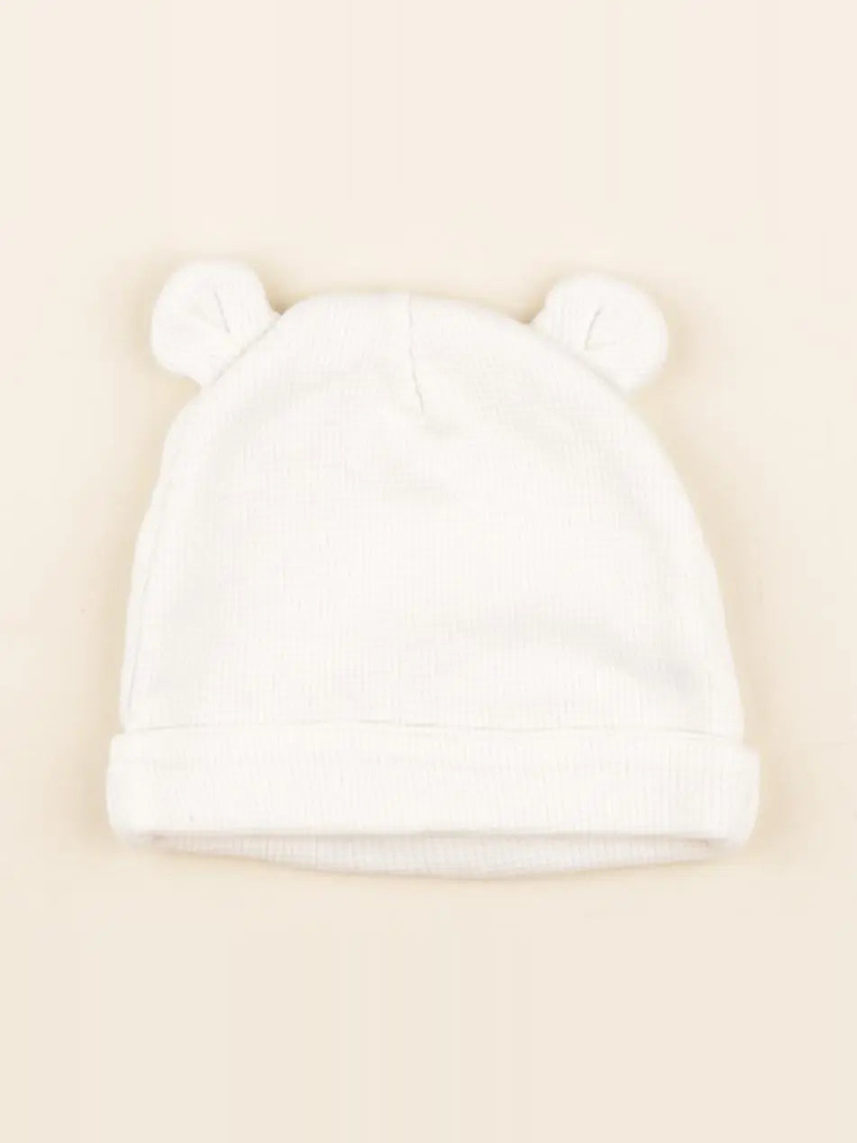 Vertbaudet - bonnet blanc - 12/18 mois