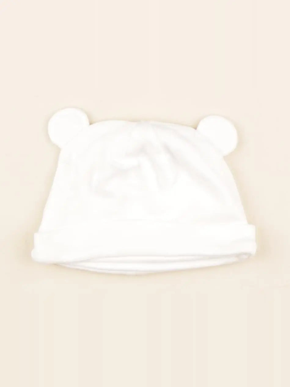 Vertbaudet - bonnet de naissance blanc - 3 mois