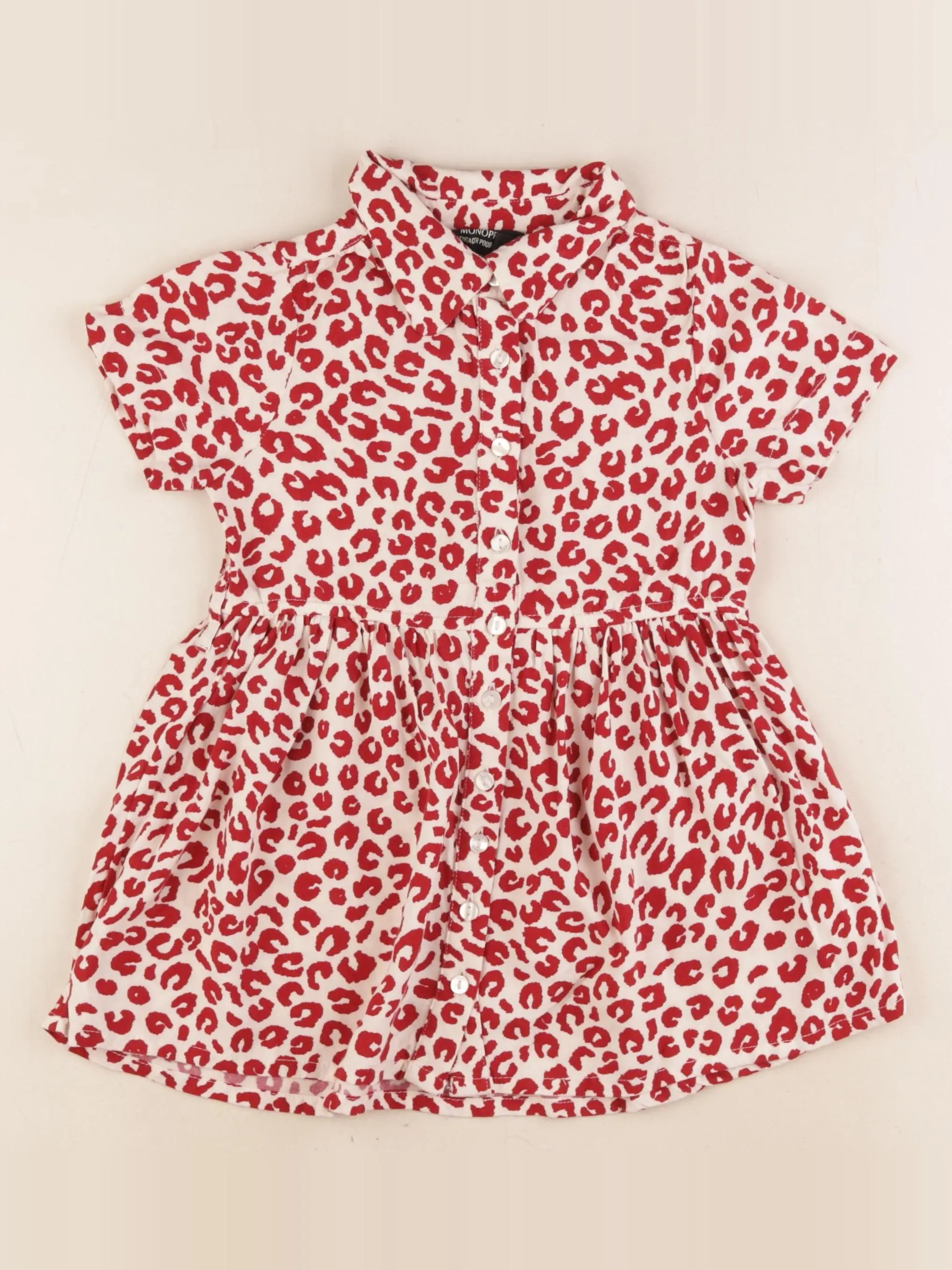 Monoprix - robe rouge - 3 ans