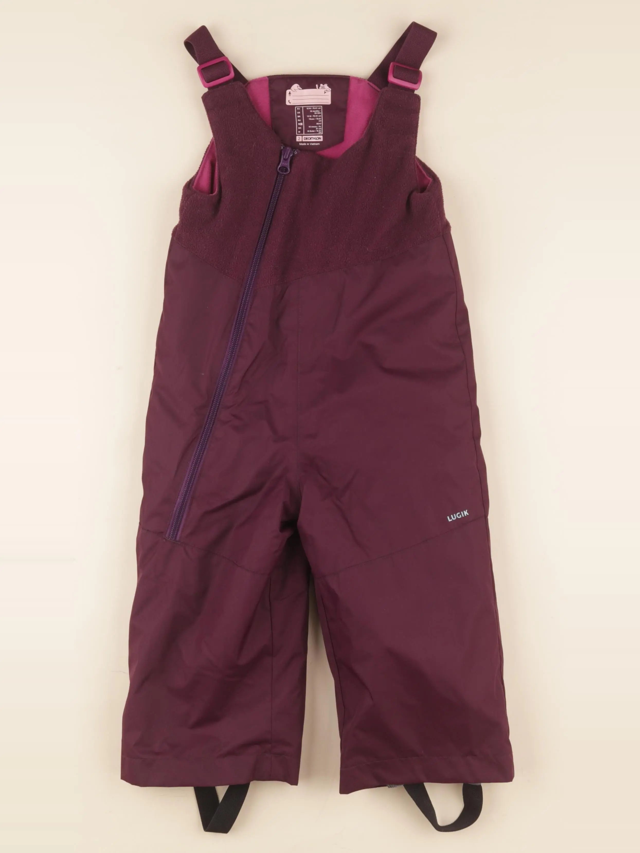 Decathlon ski - combinaison de ski violet - 18 mois