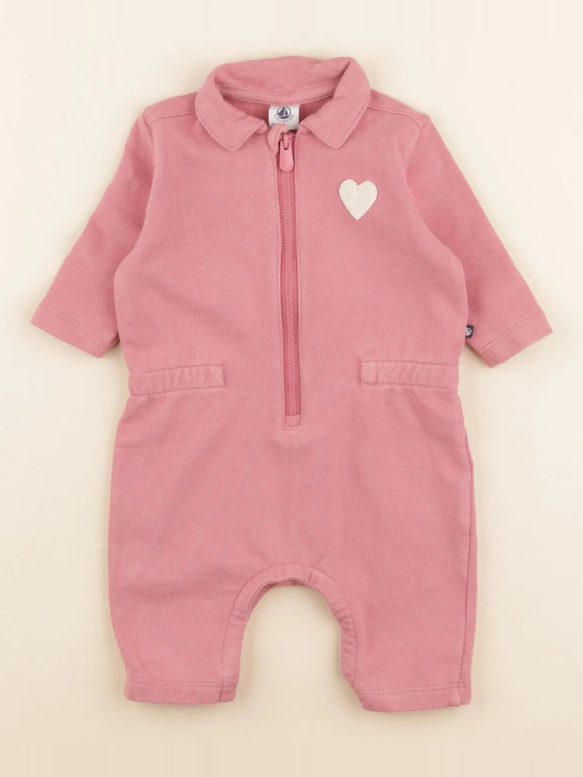 Petit Bateau - combinaison rose - 6 mois
