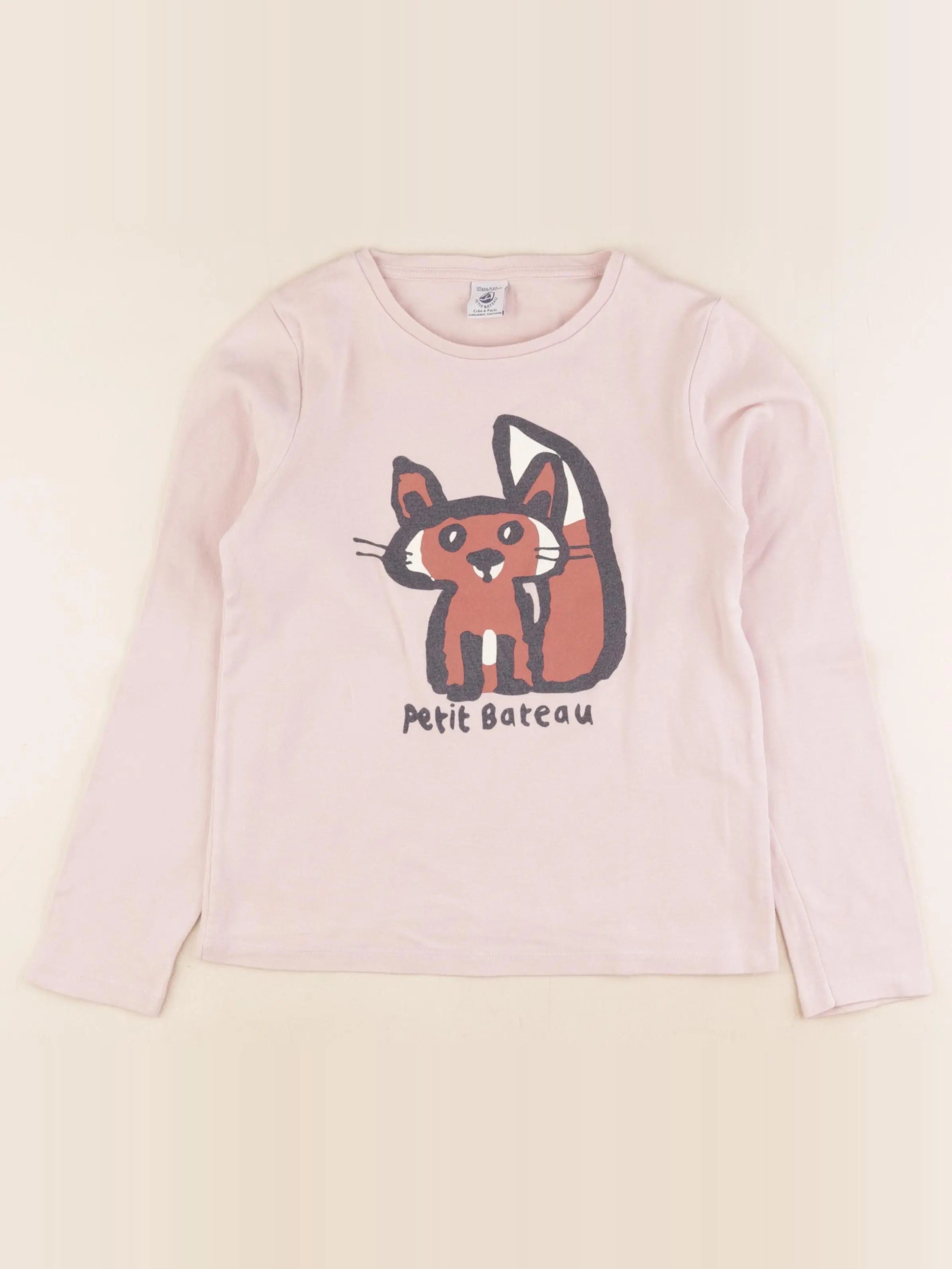 Petit Bateau - tee-shirt rose - 10 ans
