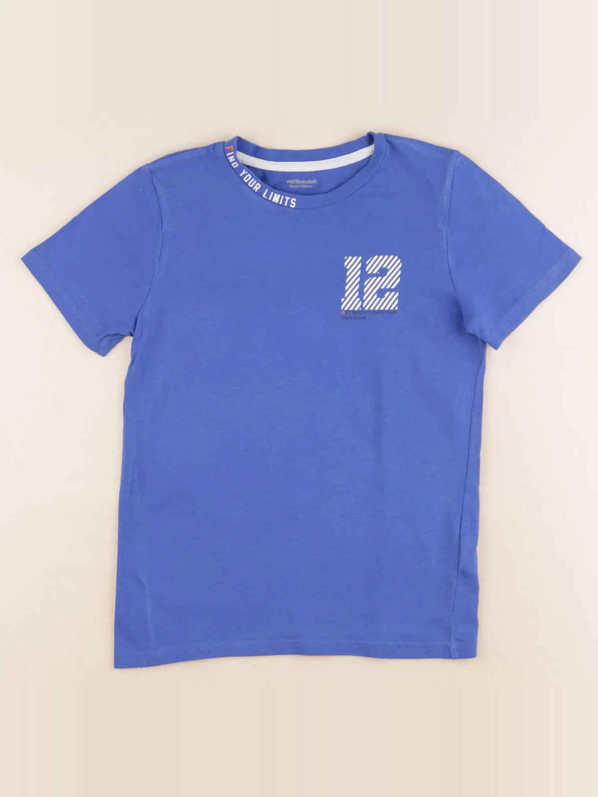 Vertbaudet - tee-shirt bleu - 8 ans