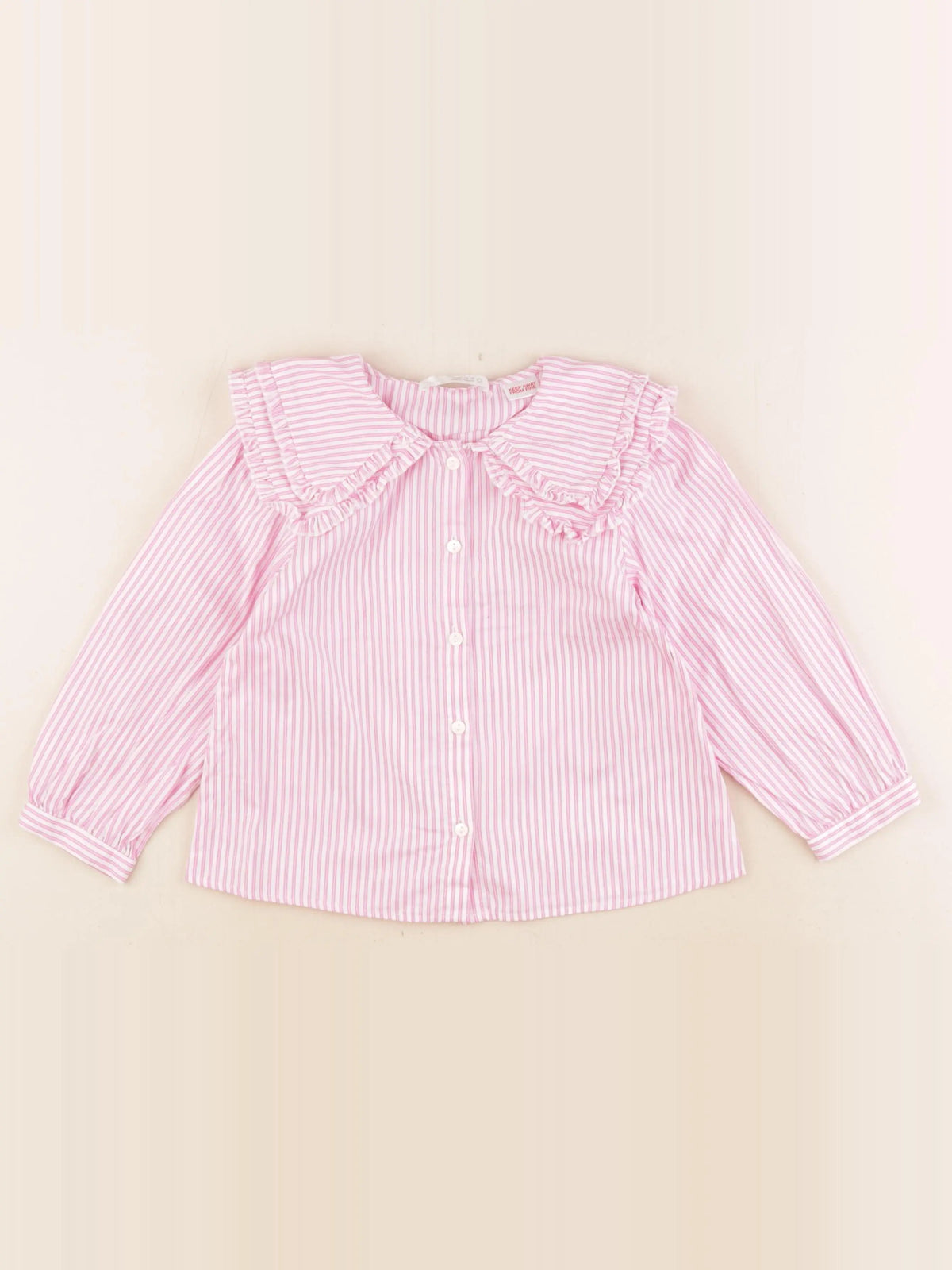Zara - blouse rose, blanc - 5 ans