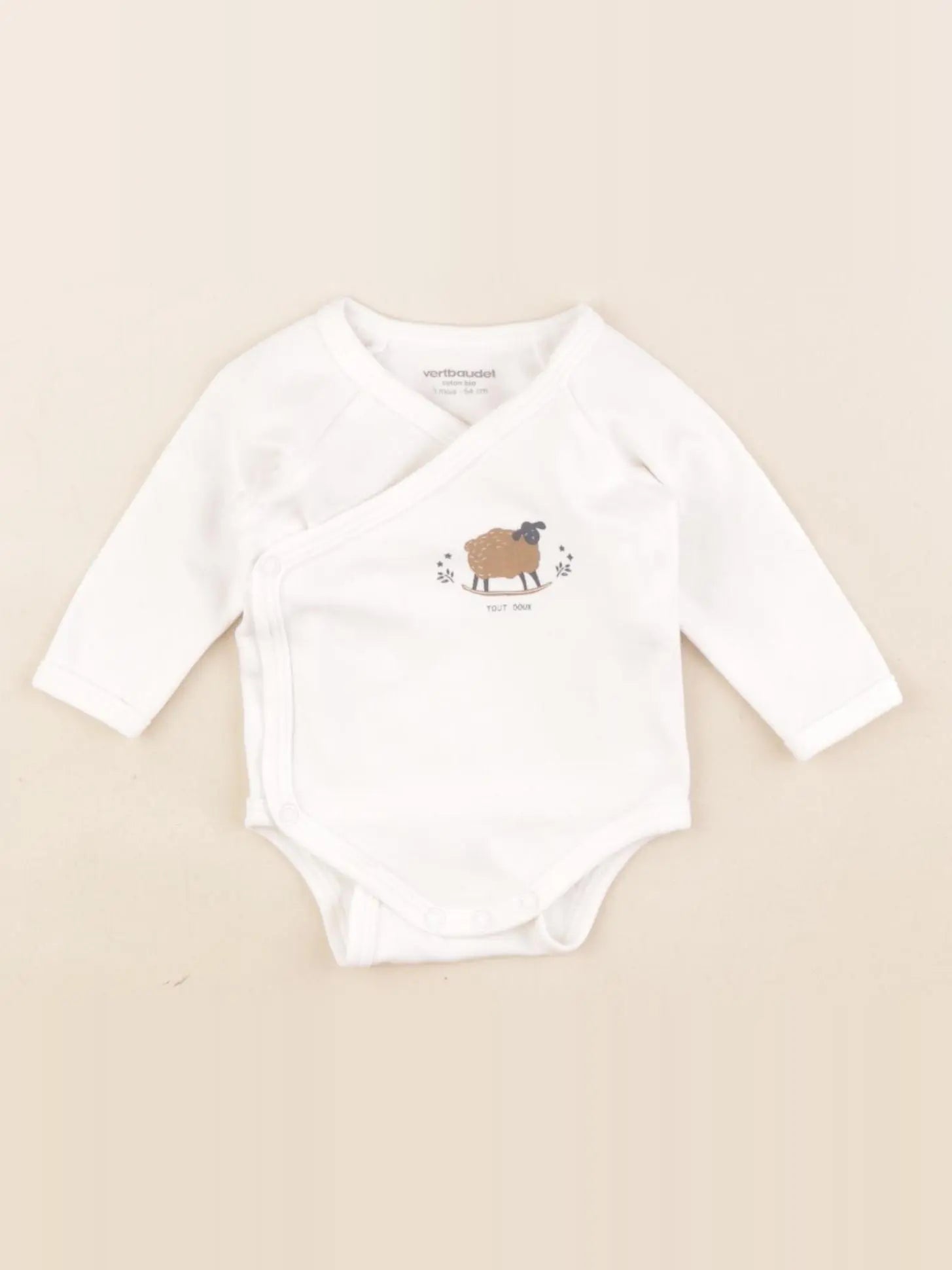 Vertbaudet - body blanc - 1 mois