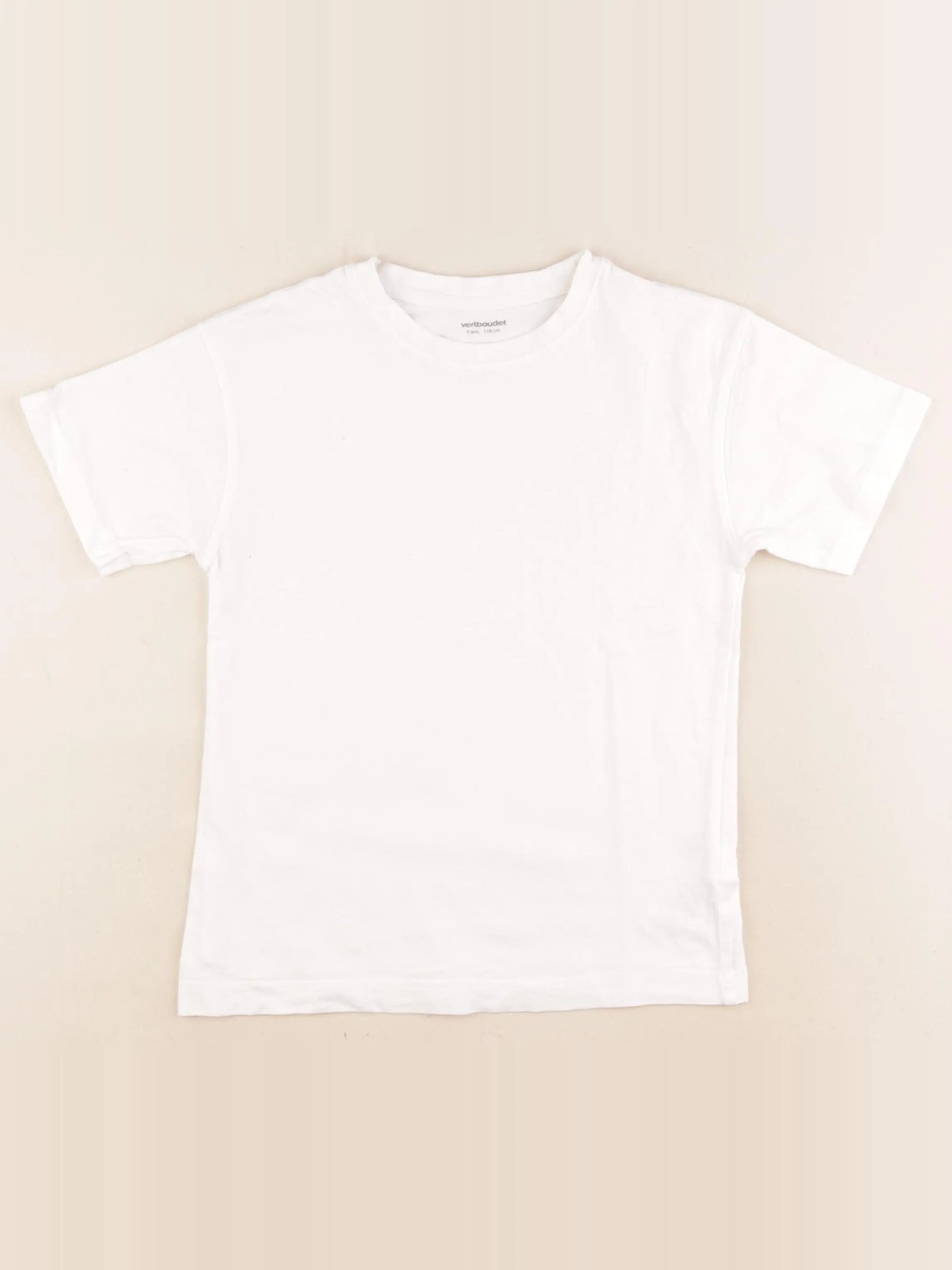 Vertbaudet - tee-shirt blanc - 6 ans