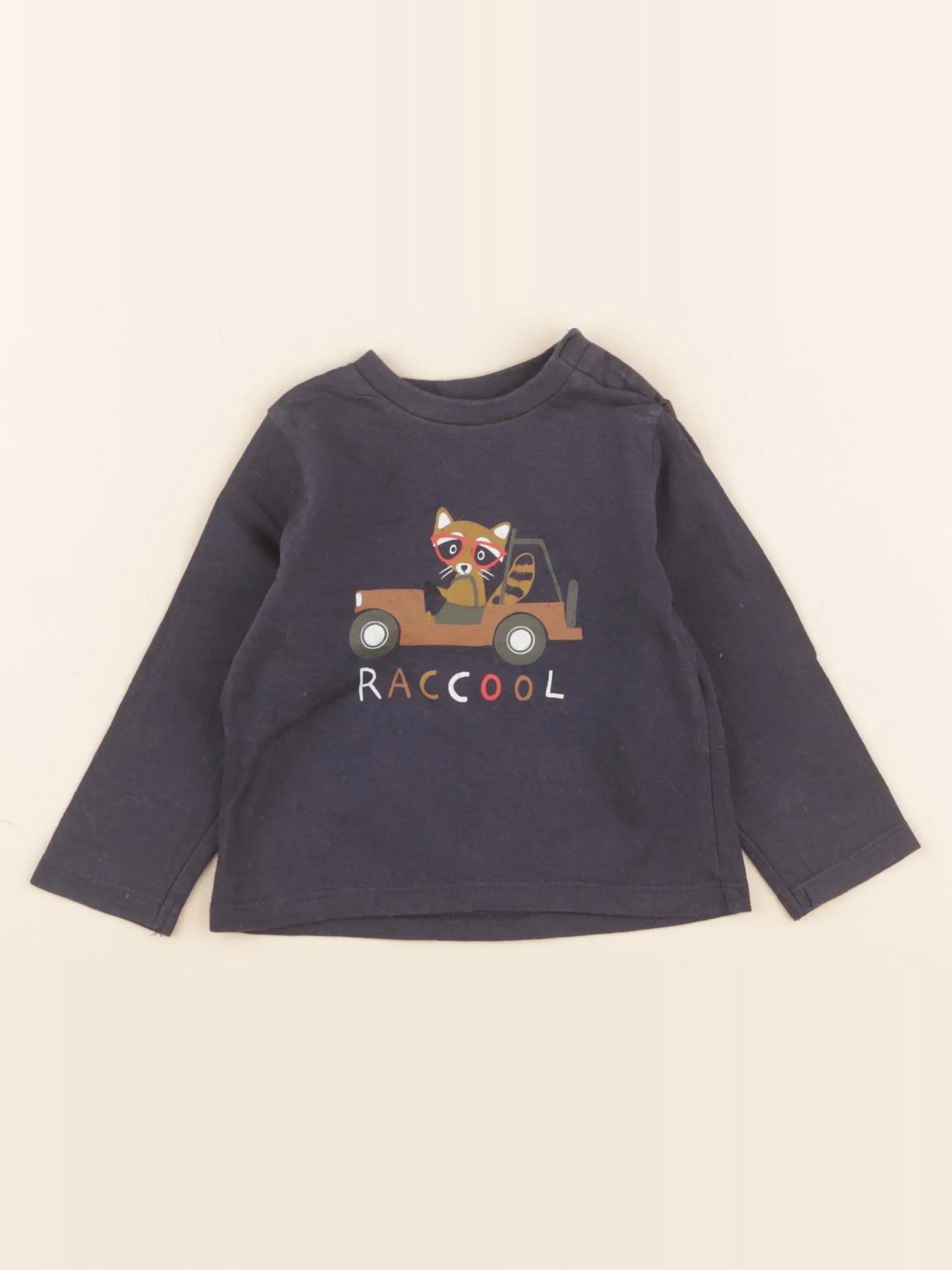 Vertbaudet - tee-shirt bleu - 9 mois