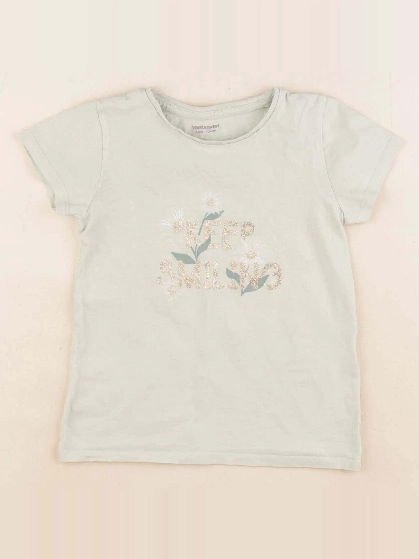 Vertbaudet - tee-shirt vert - 4 ans