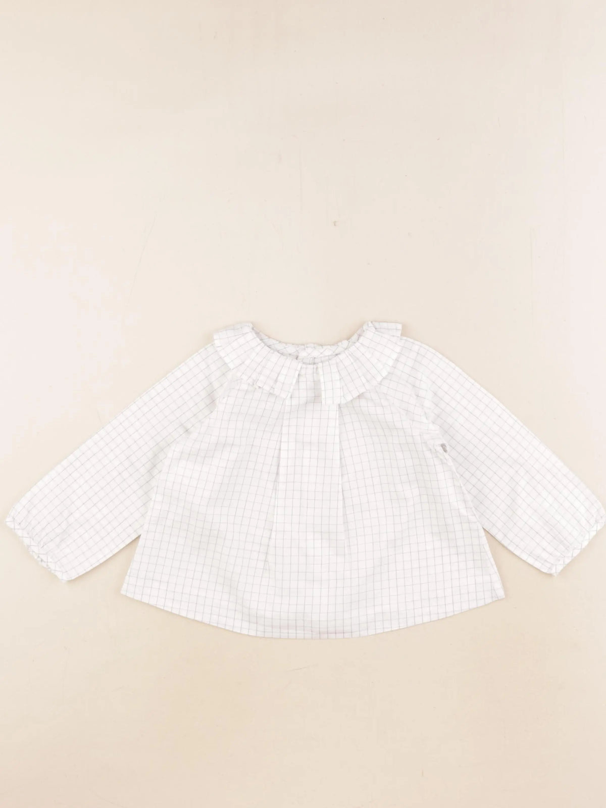 Jacadi - blouse blanc, bleu - 18 mois