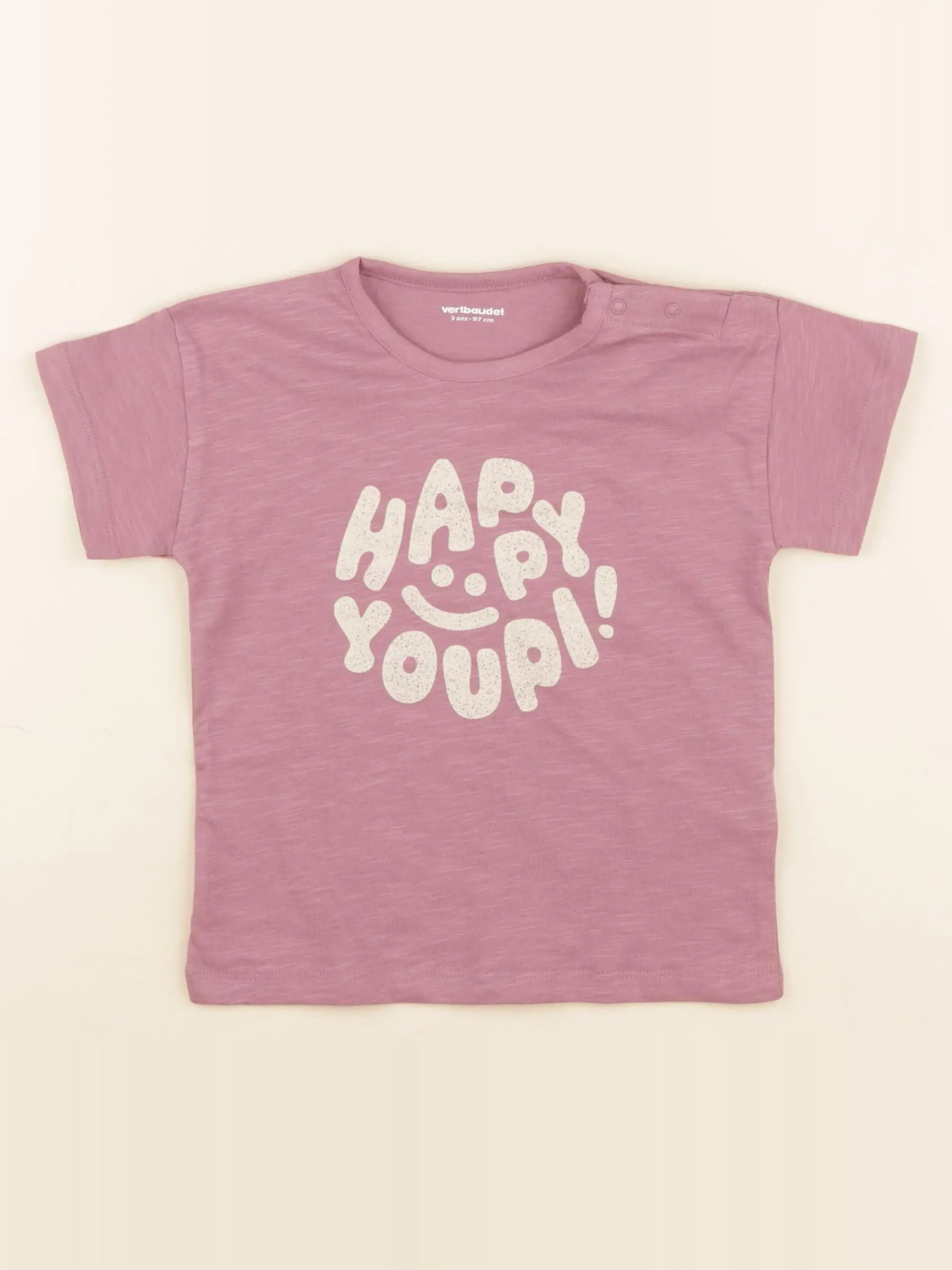 Vertbaudet - tee-shirt rose - 3 ans