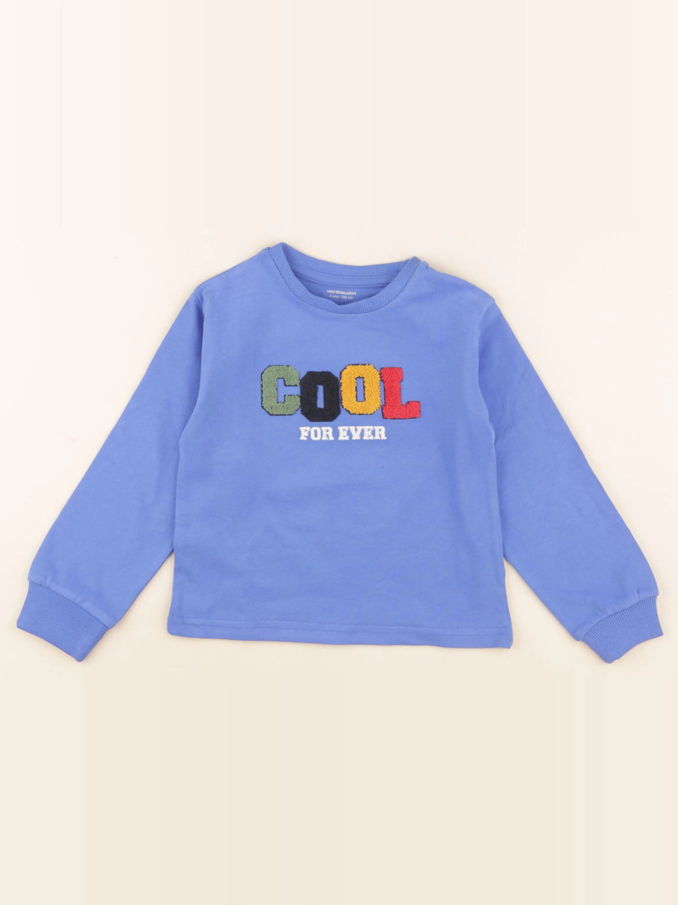 Vertbaudet - sweat bleu - 4 ans