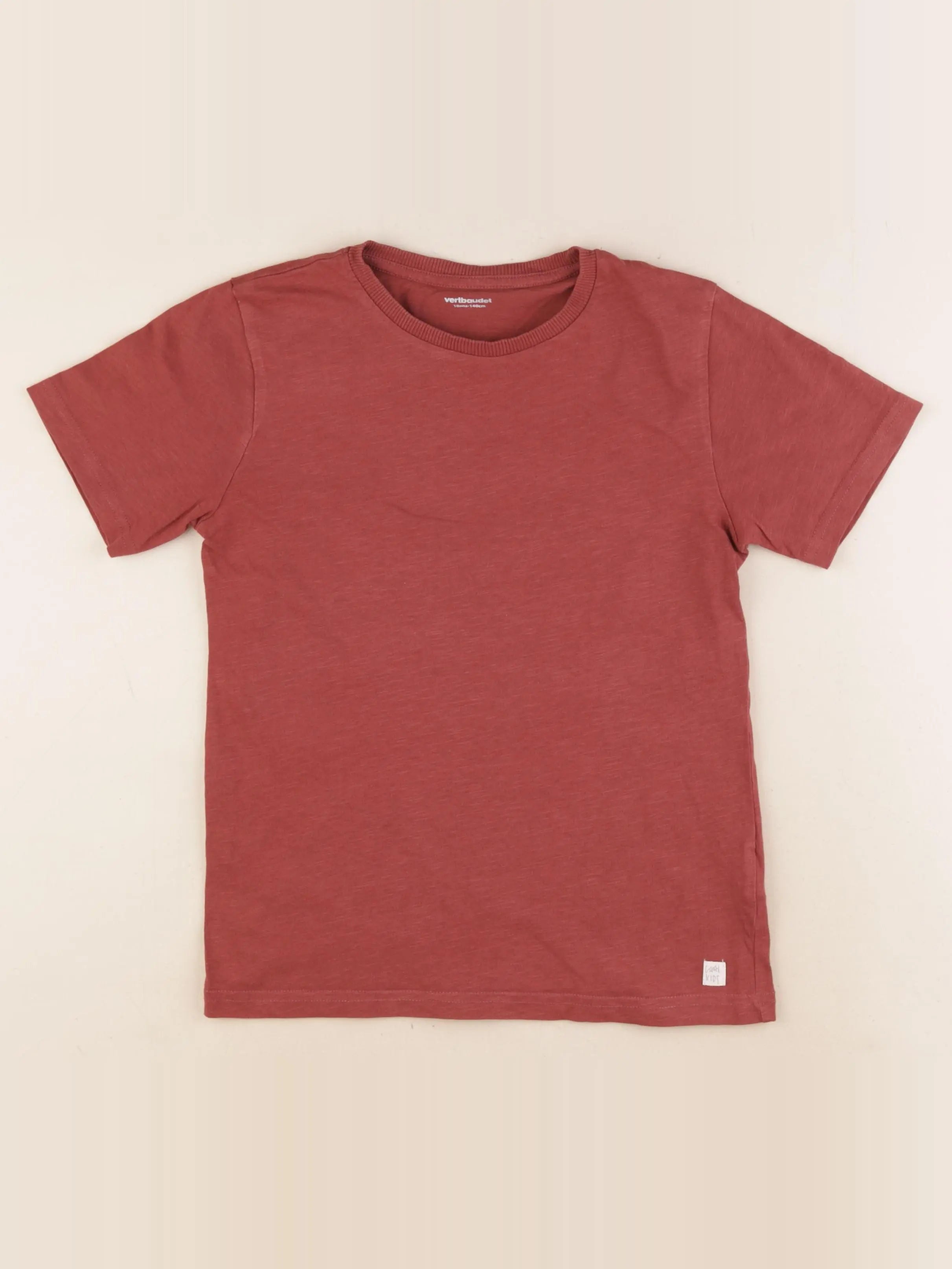 Vertbaudet - tee-shirt rouge - 10 ans