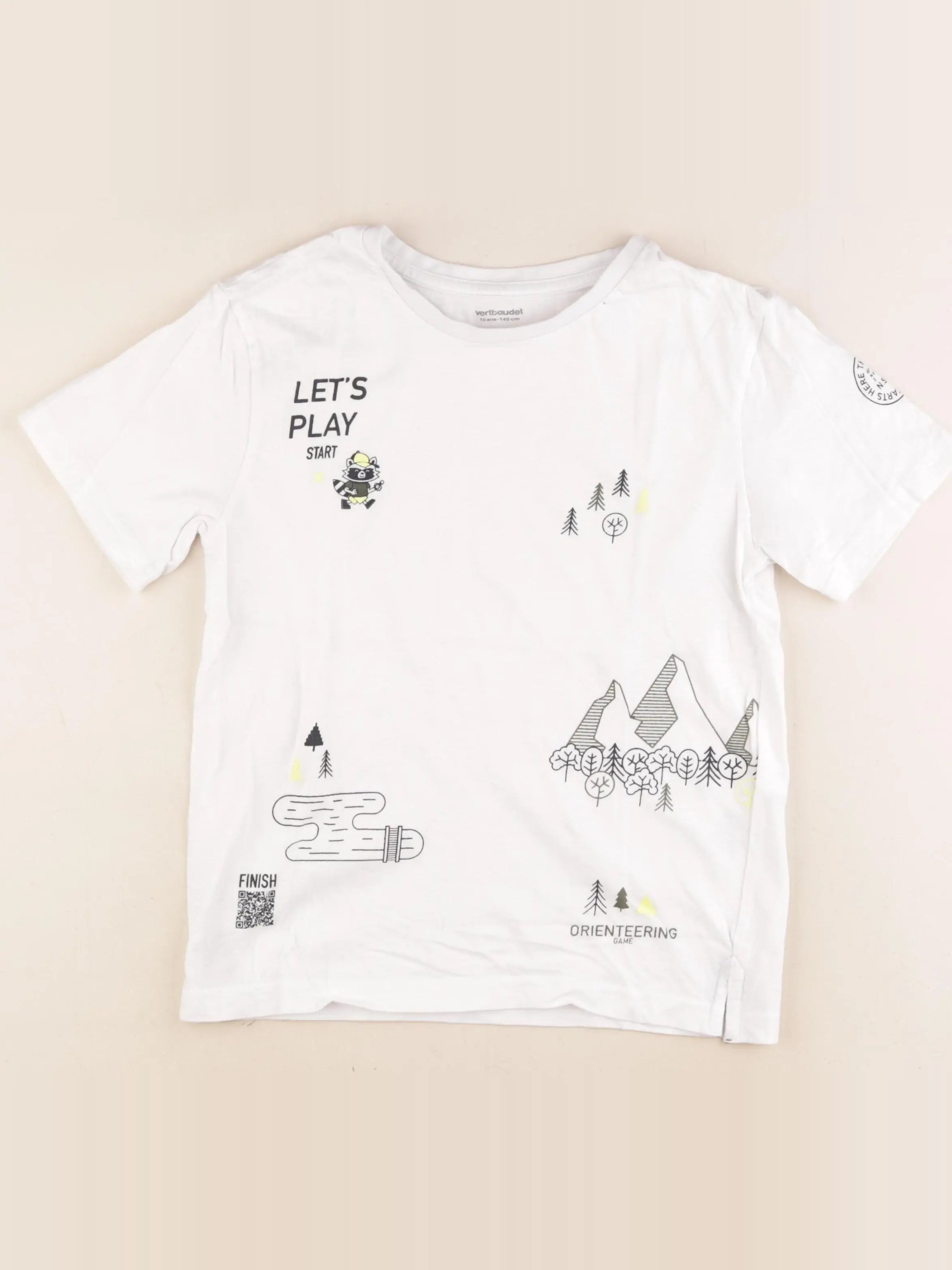 Vertbaudet - tee-shirt blanc - 10 ans
