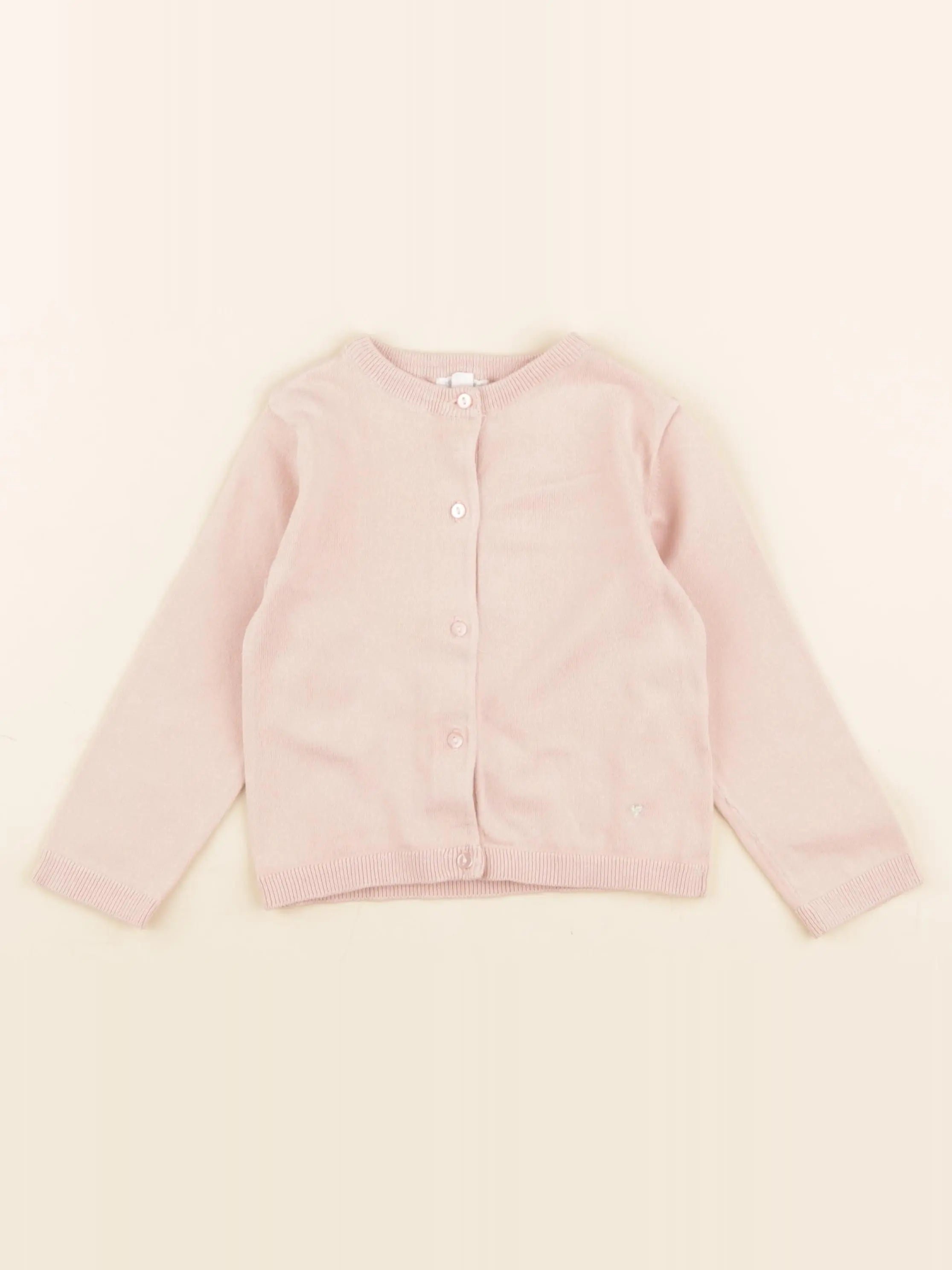 Vertbaudet - gilet rose - 3 ans