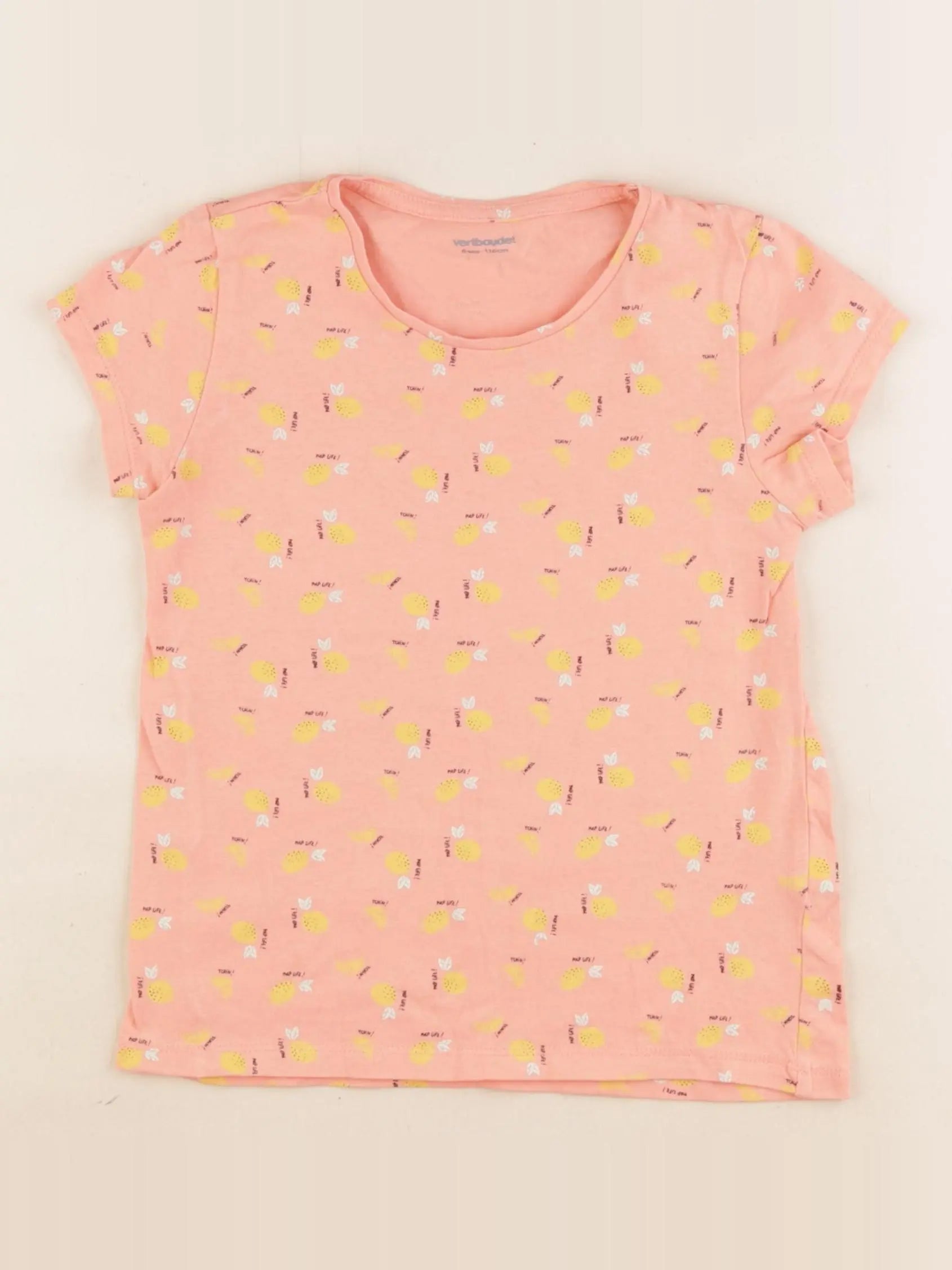 Vertbaudet - tee-shirt rose - 6 ans