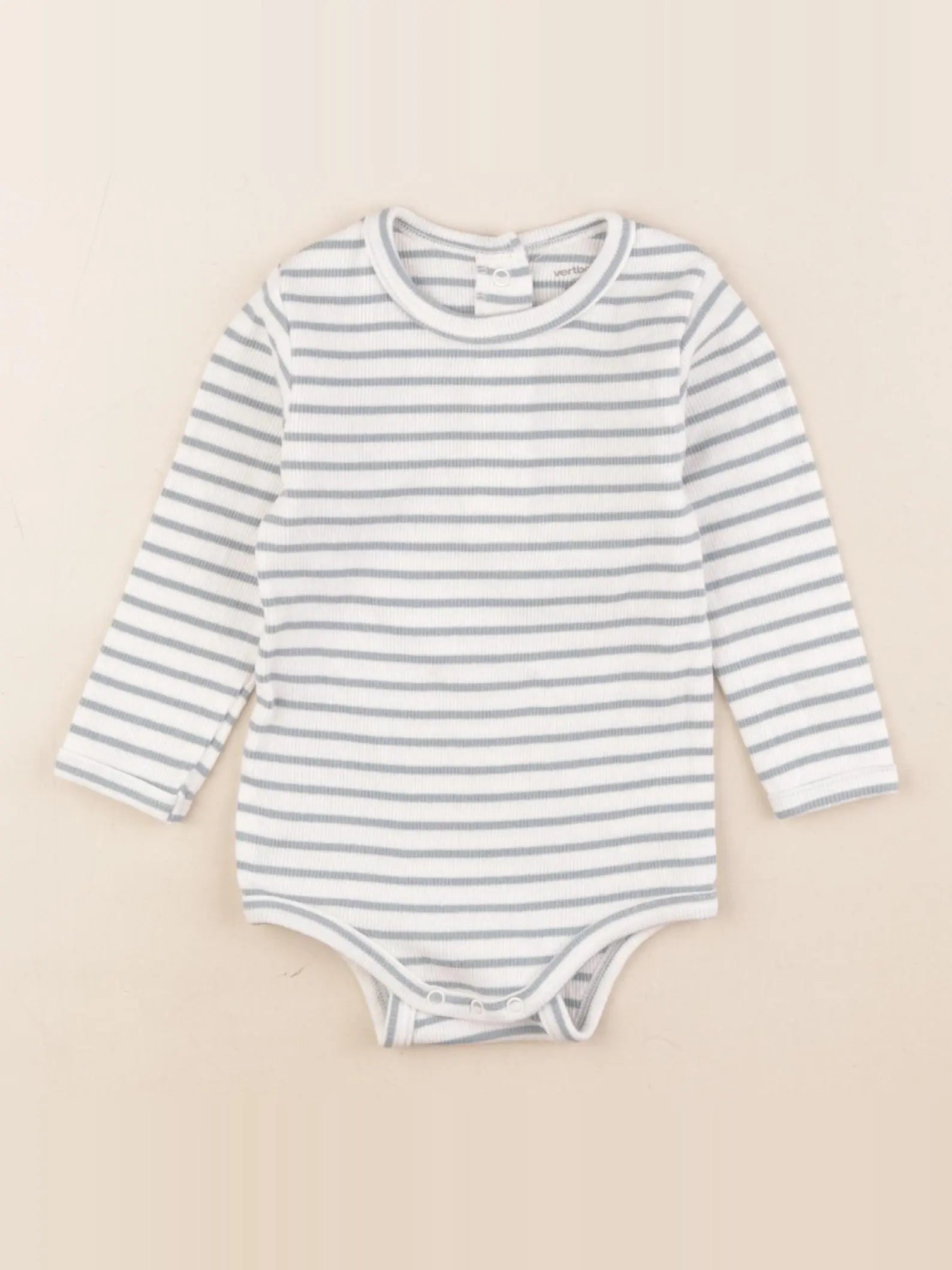 Vertbaudet - body velours bleu - 6 mois