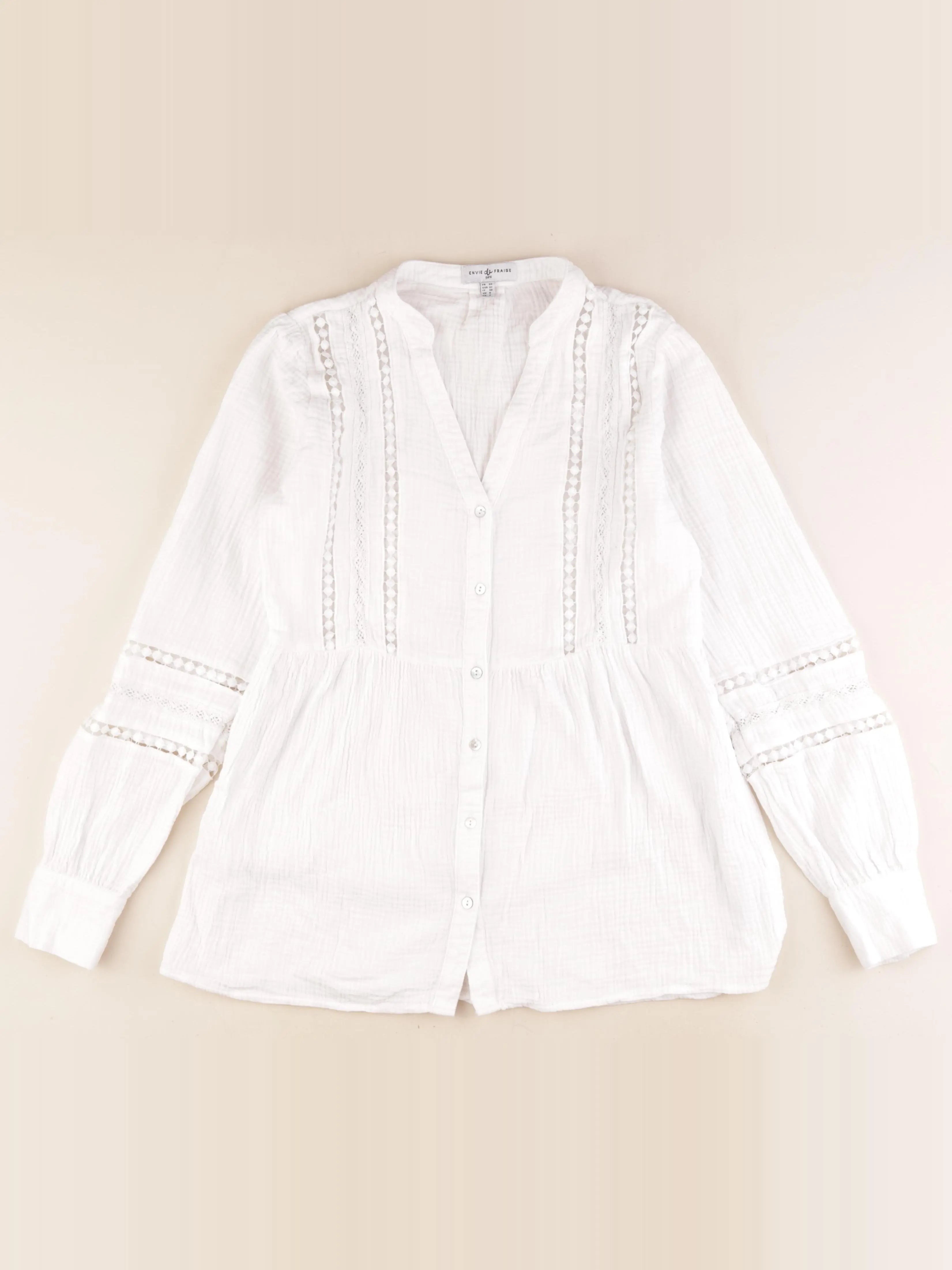 Envie de fraise - blouse grossesse, allaitement blanc - 34