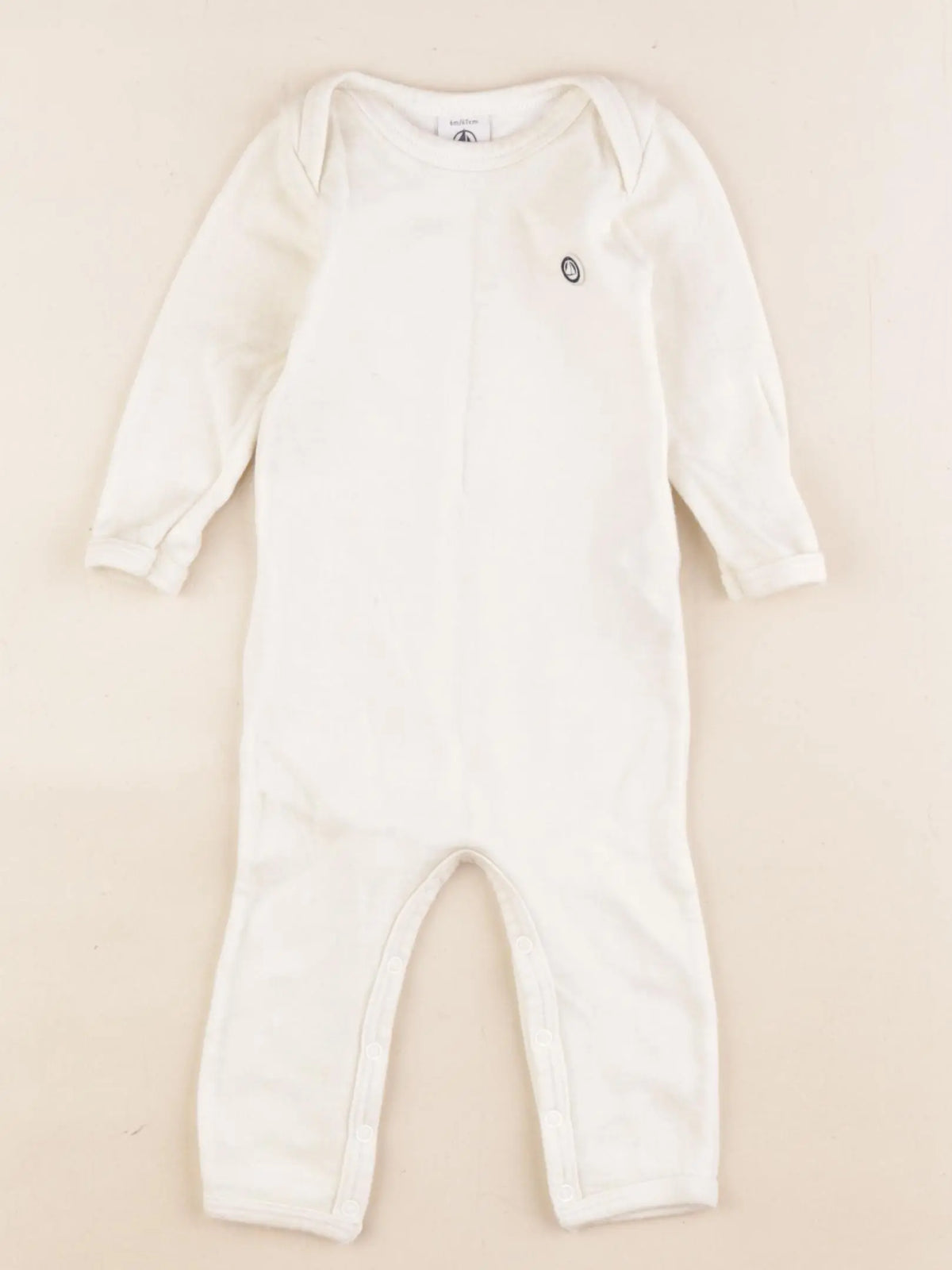Petit Bateau - pyjama coton beige - 12 mois