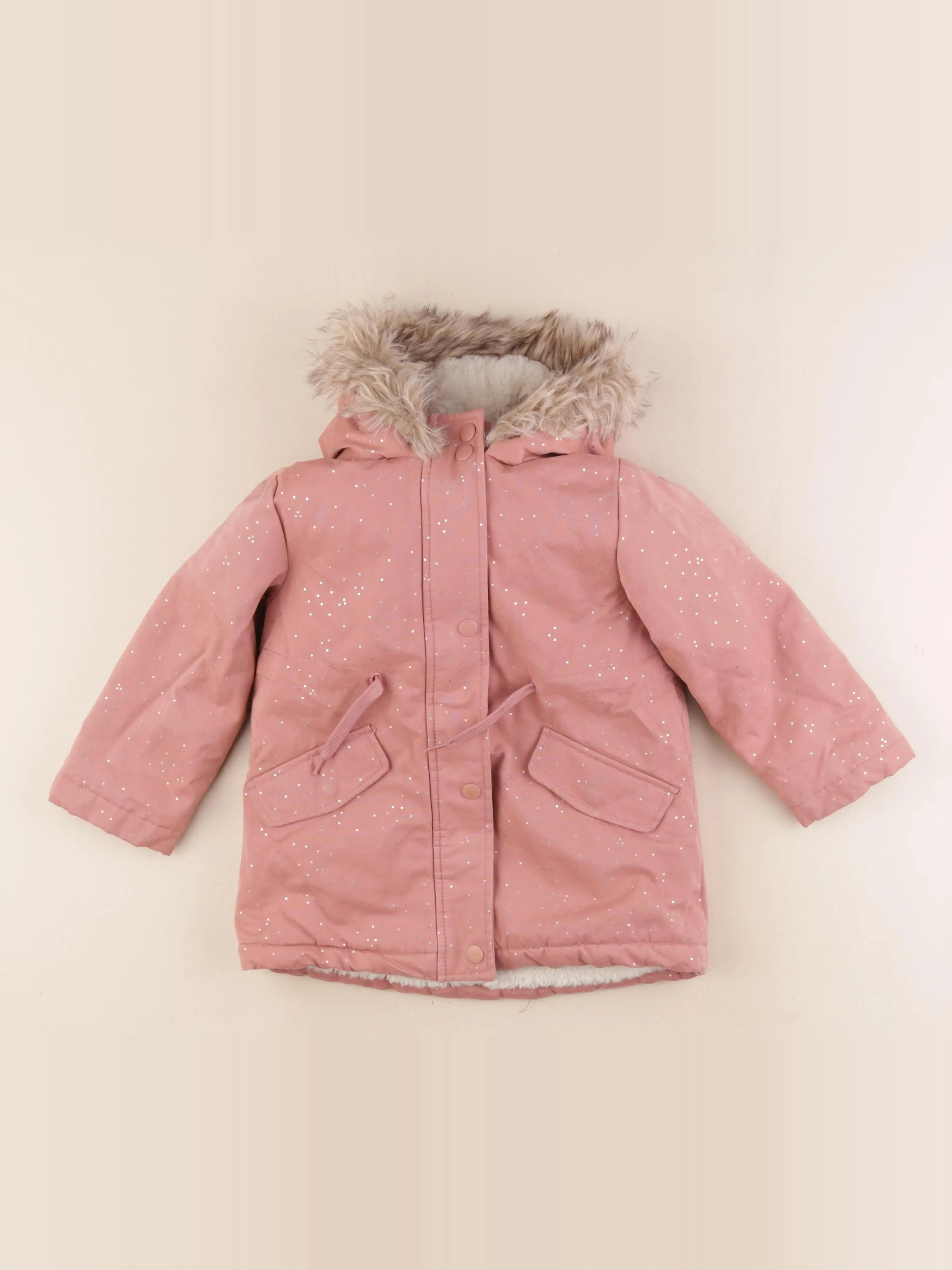 Vertbaudet - parka rose - 4 ans
