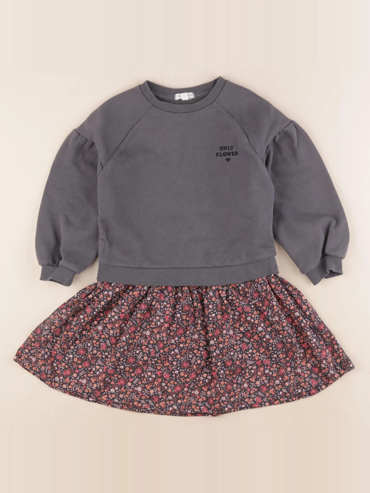 Vertbaudet - robe gris - 5 ans