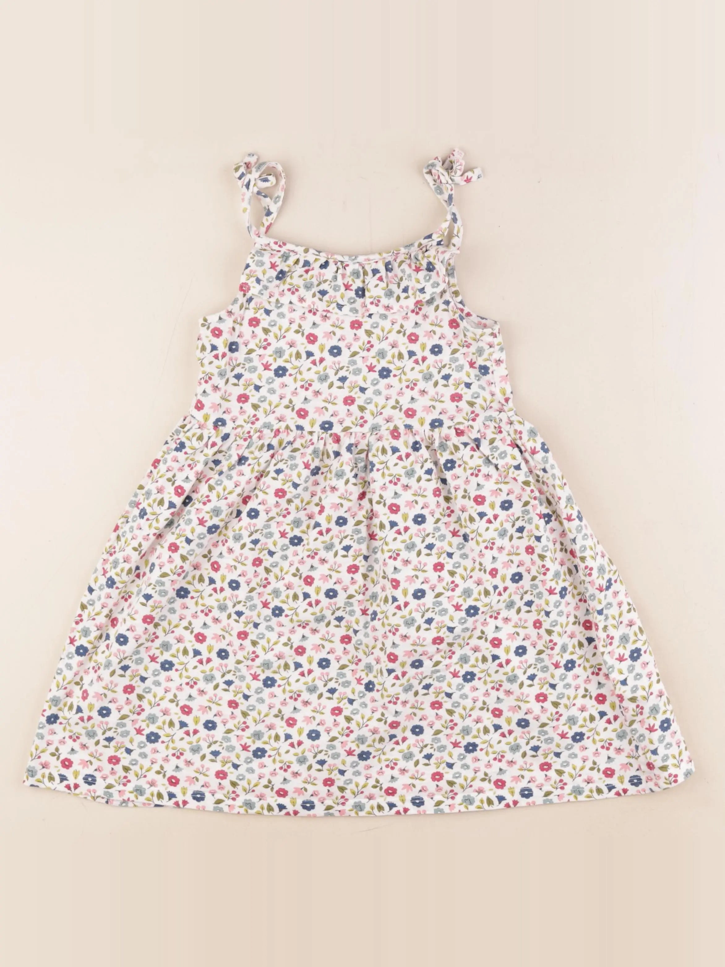 Vertbaudet - robe blanc, multicolore - 5 ans