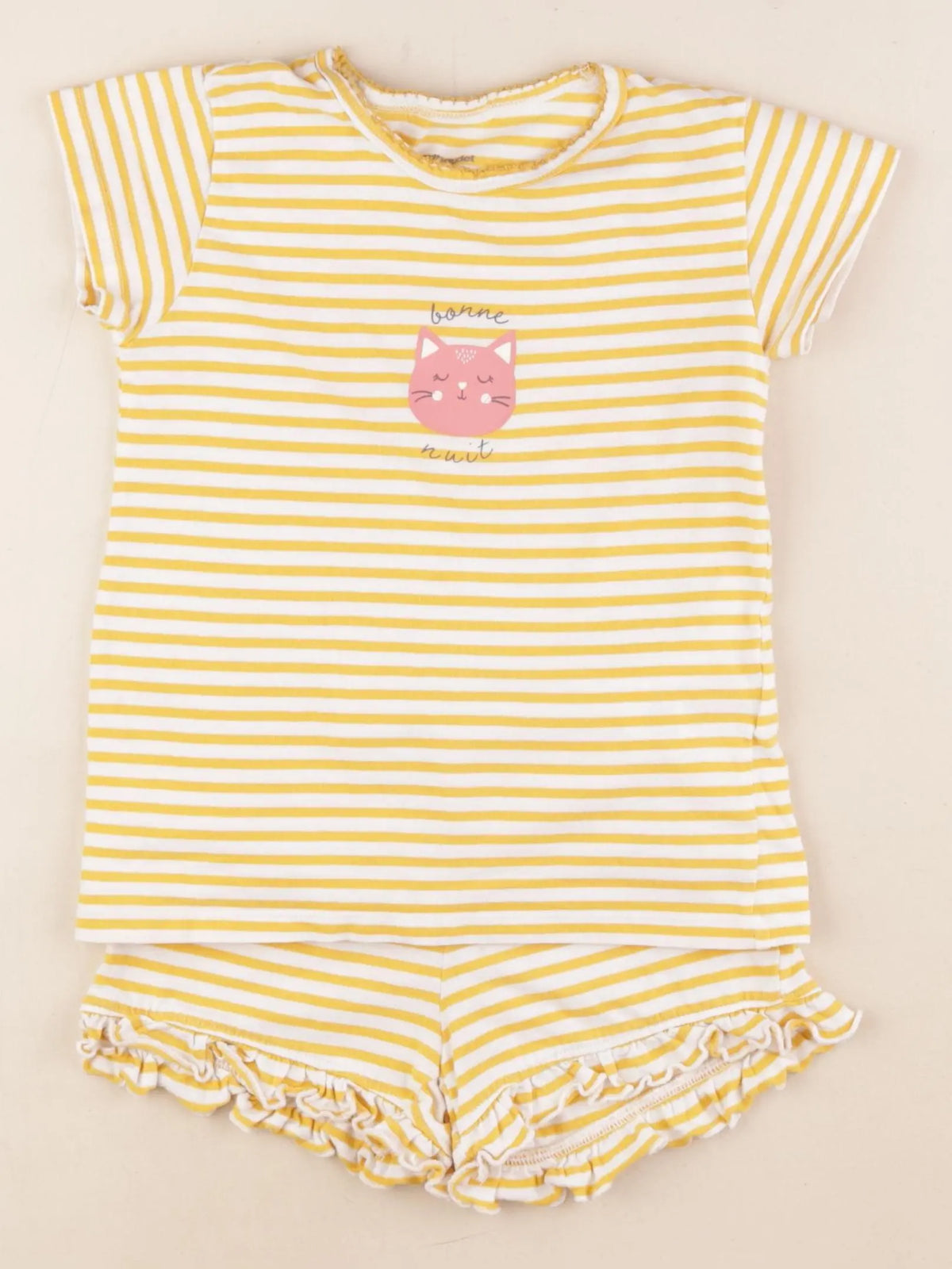 Vertbaudet - pyjama coton jaune - 5 ans