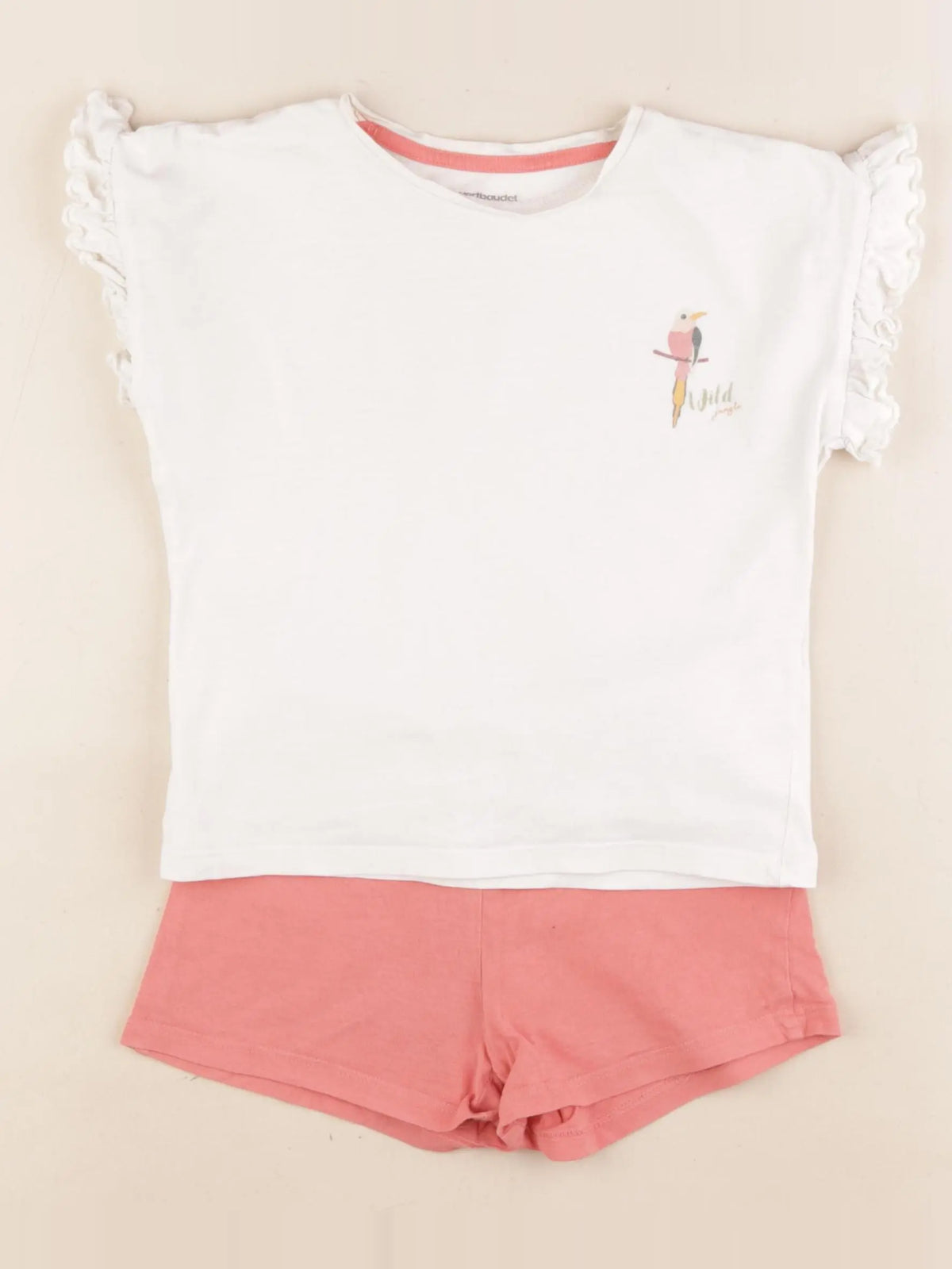 Vertbaudet - pyjama coton rose - 5 ans