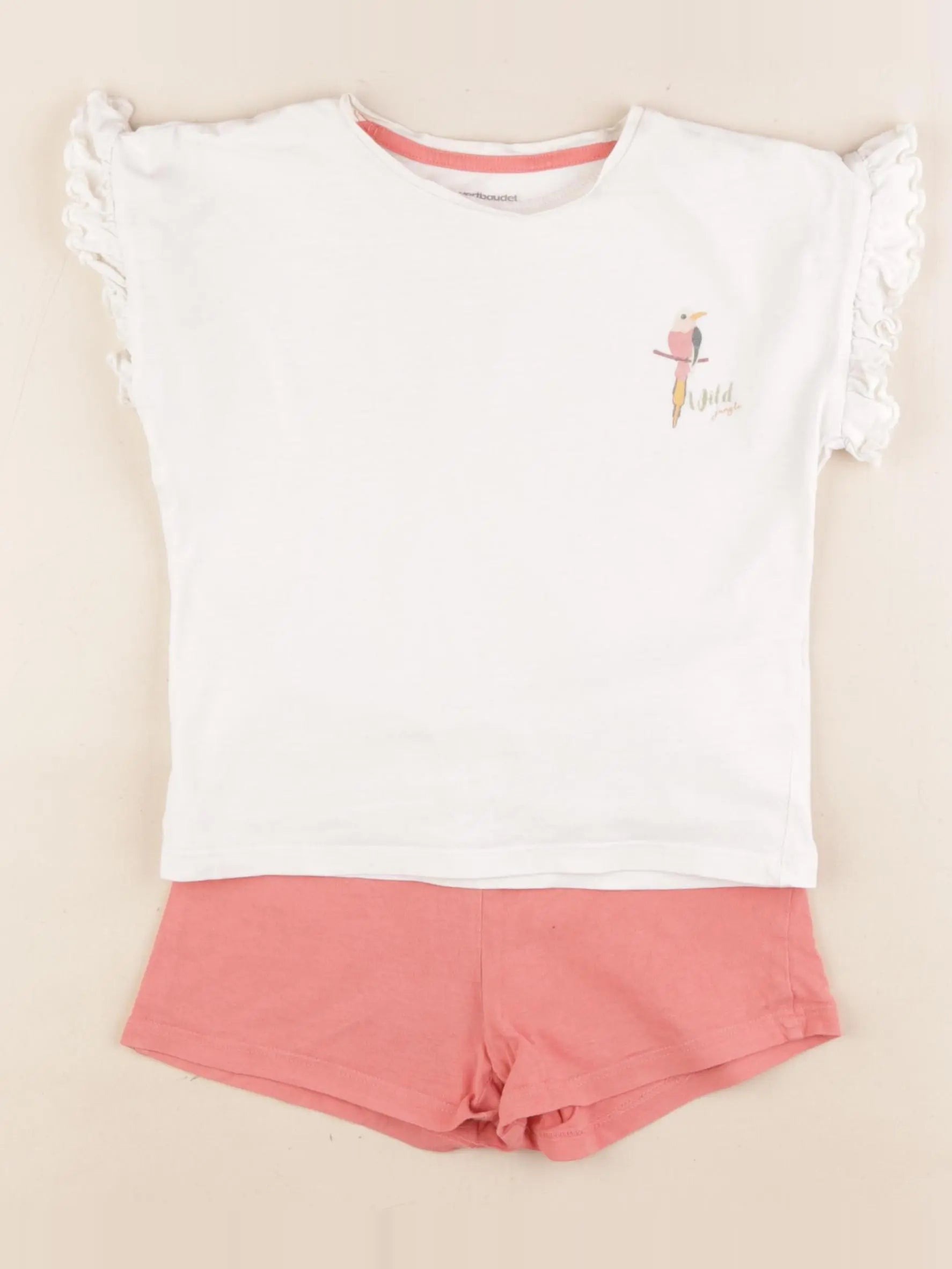 Vertbaudet - pyjama coton rose - 5 ans