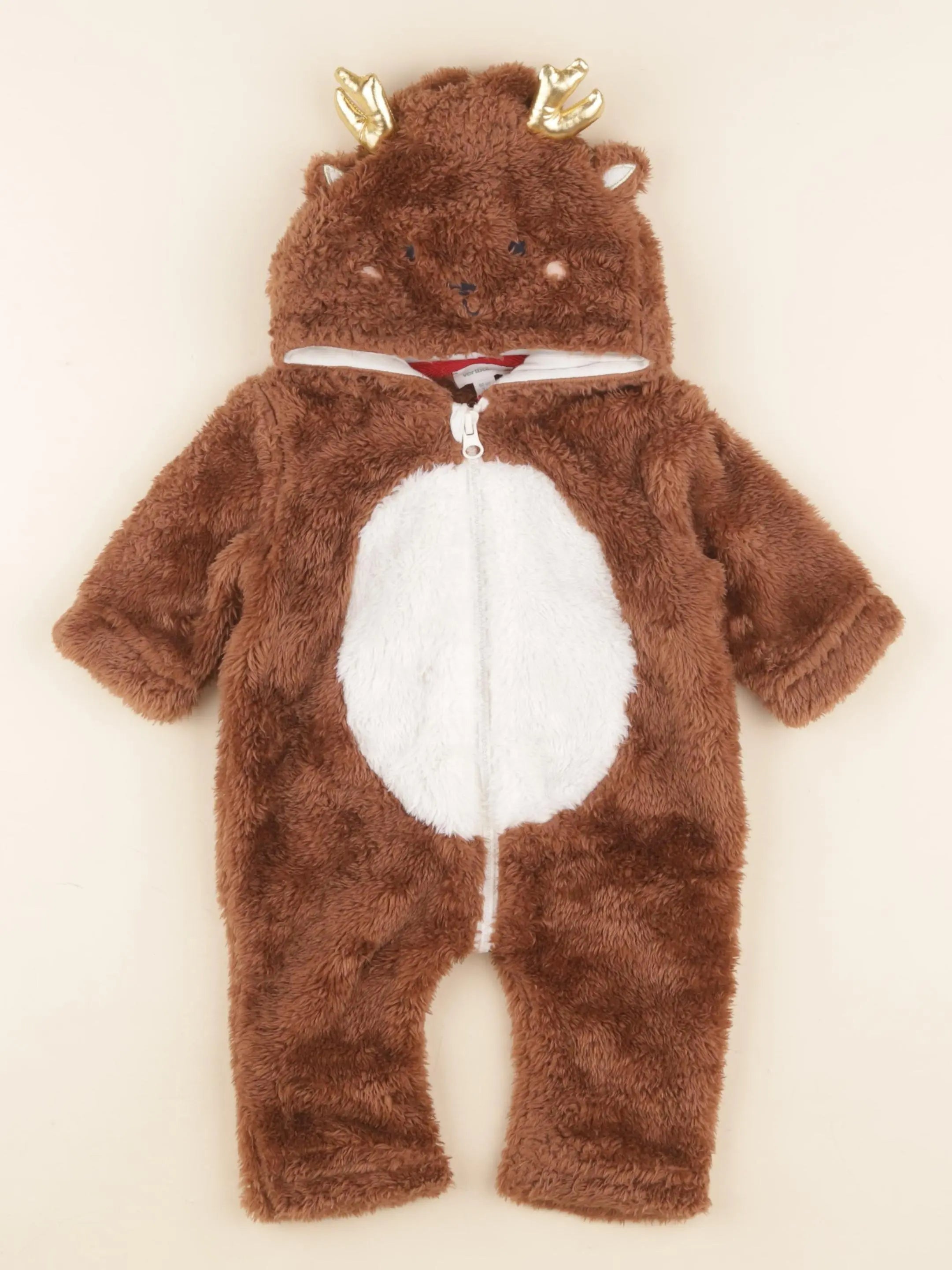 Vertbaudet - sur-pyjama marron - 3 mois
