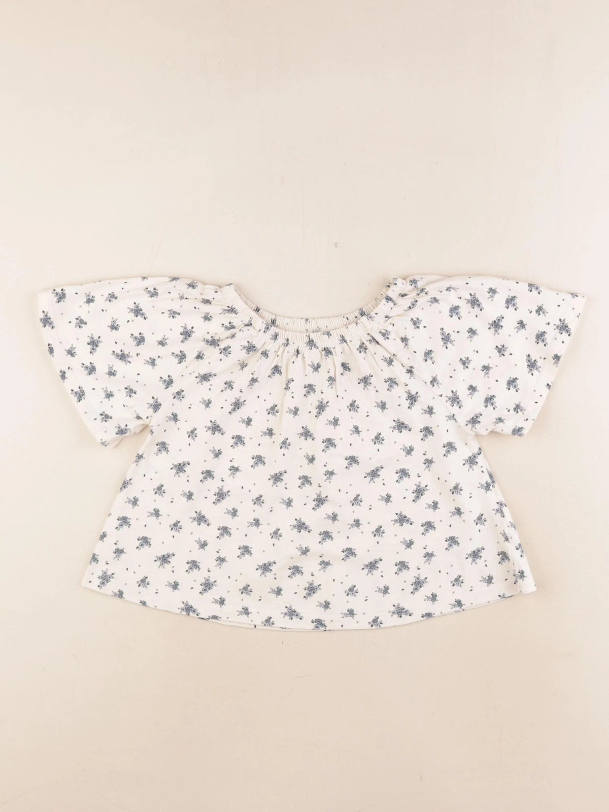 Vertbaudet - tee-shirt beige, bleu - 5 ans