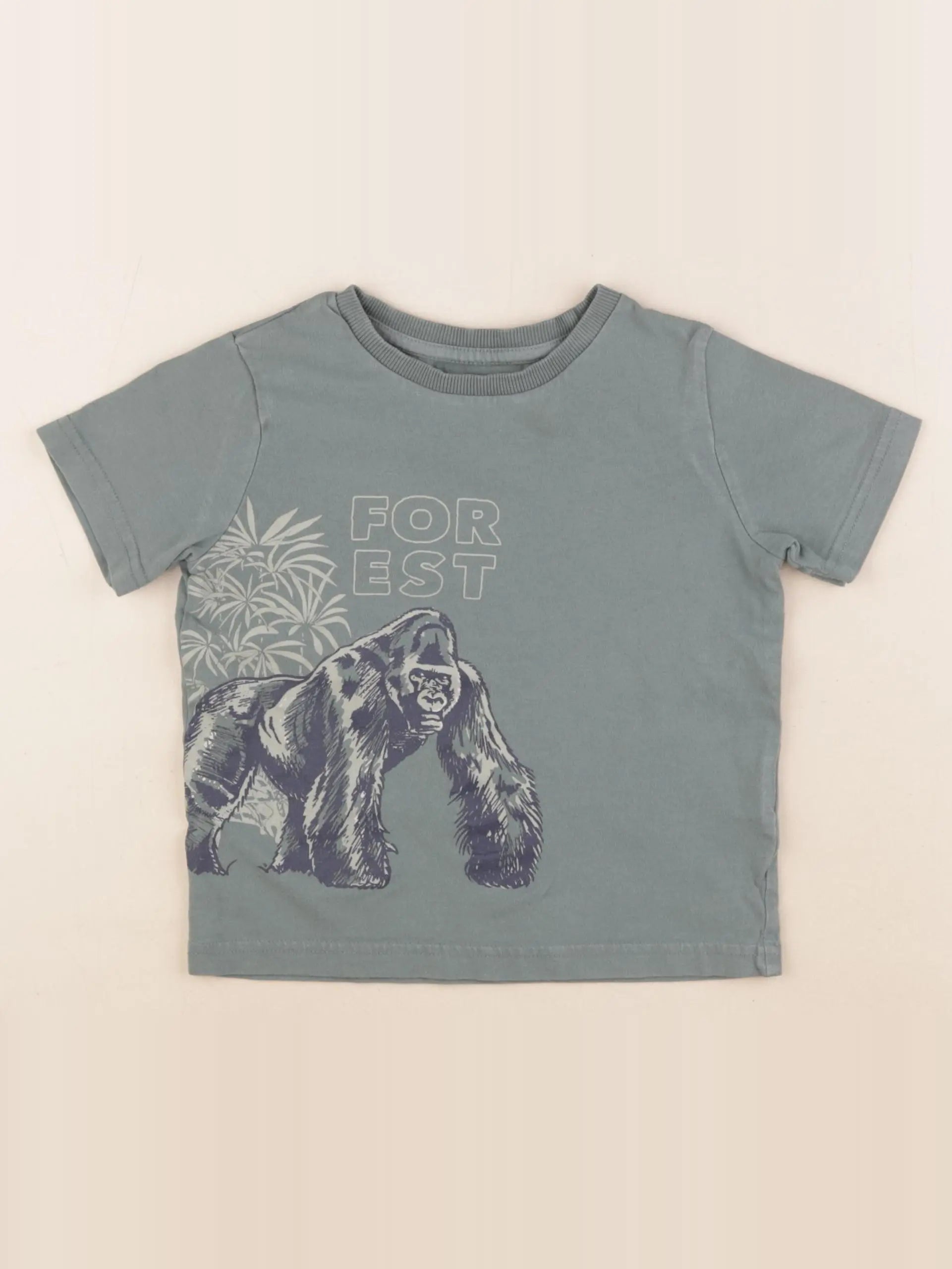 Vertbaudet - tee-shirt vert - 4 ans