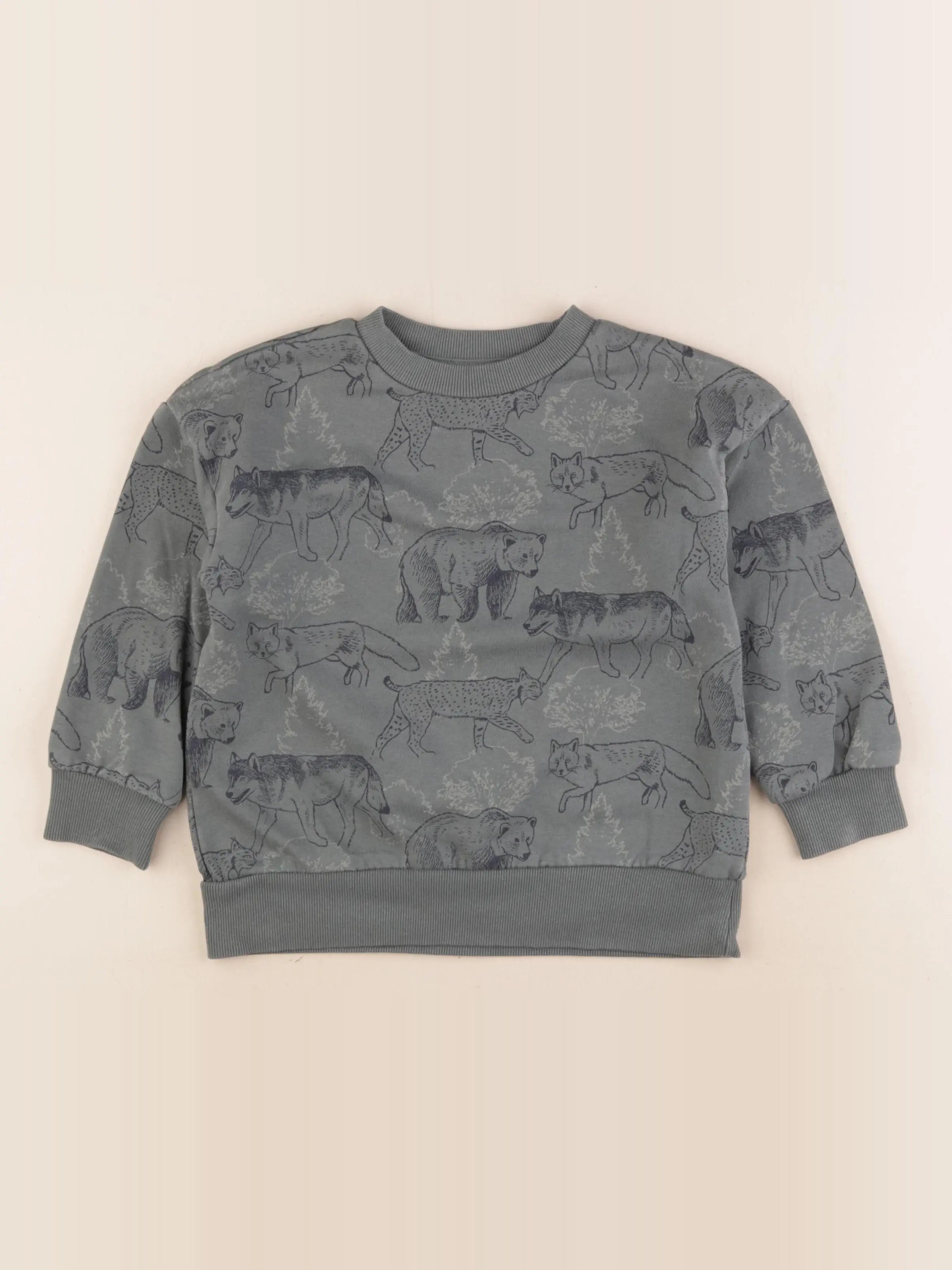 Vertbaudet - sweat vert - 6 ans