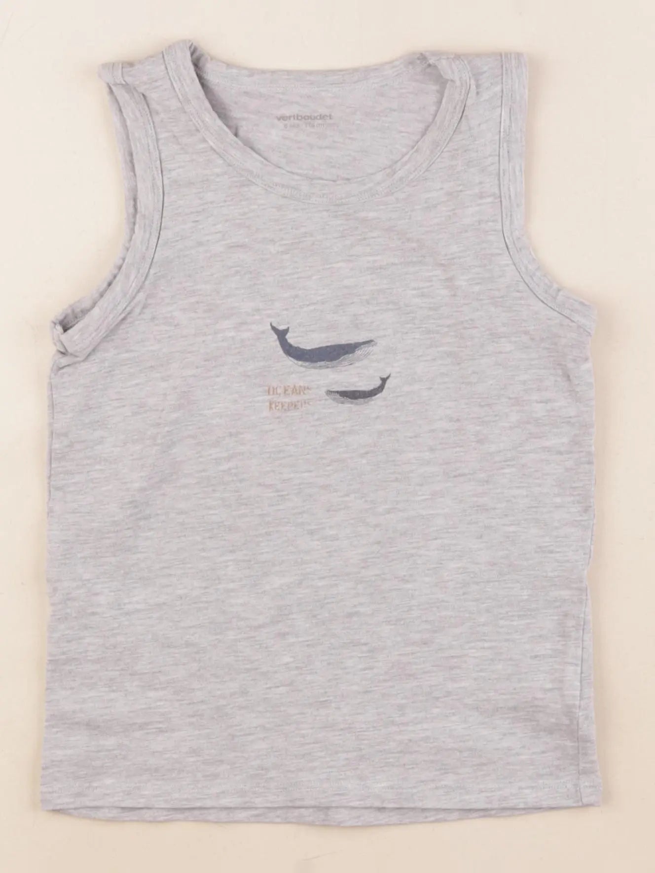 Vertbaudet - maillot de corps gris - 6 ans